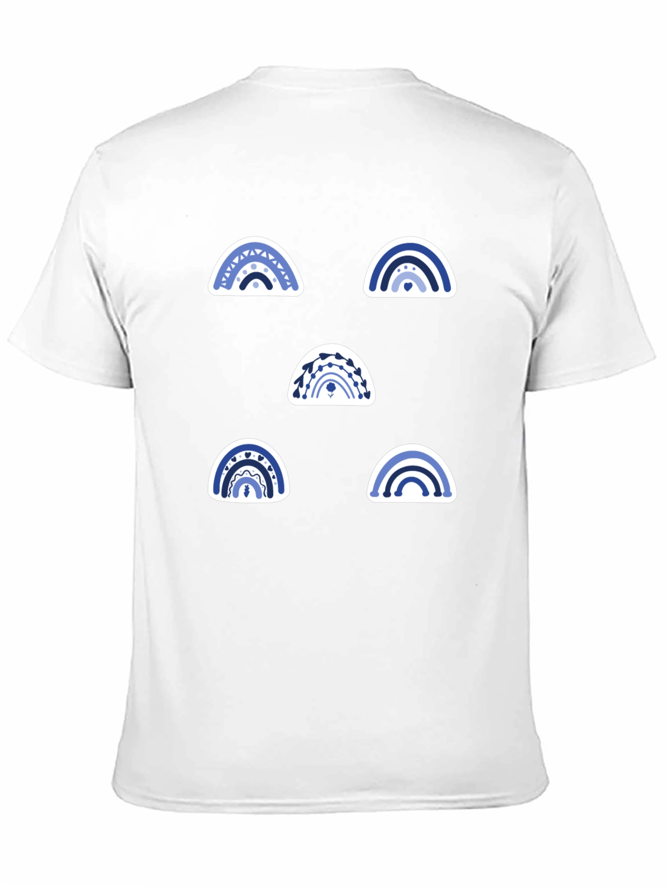 Black Blue Rainbow Pattern Graphic Tee view 11