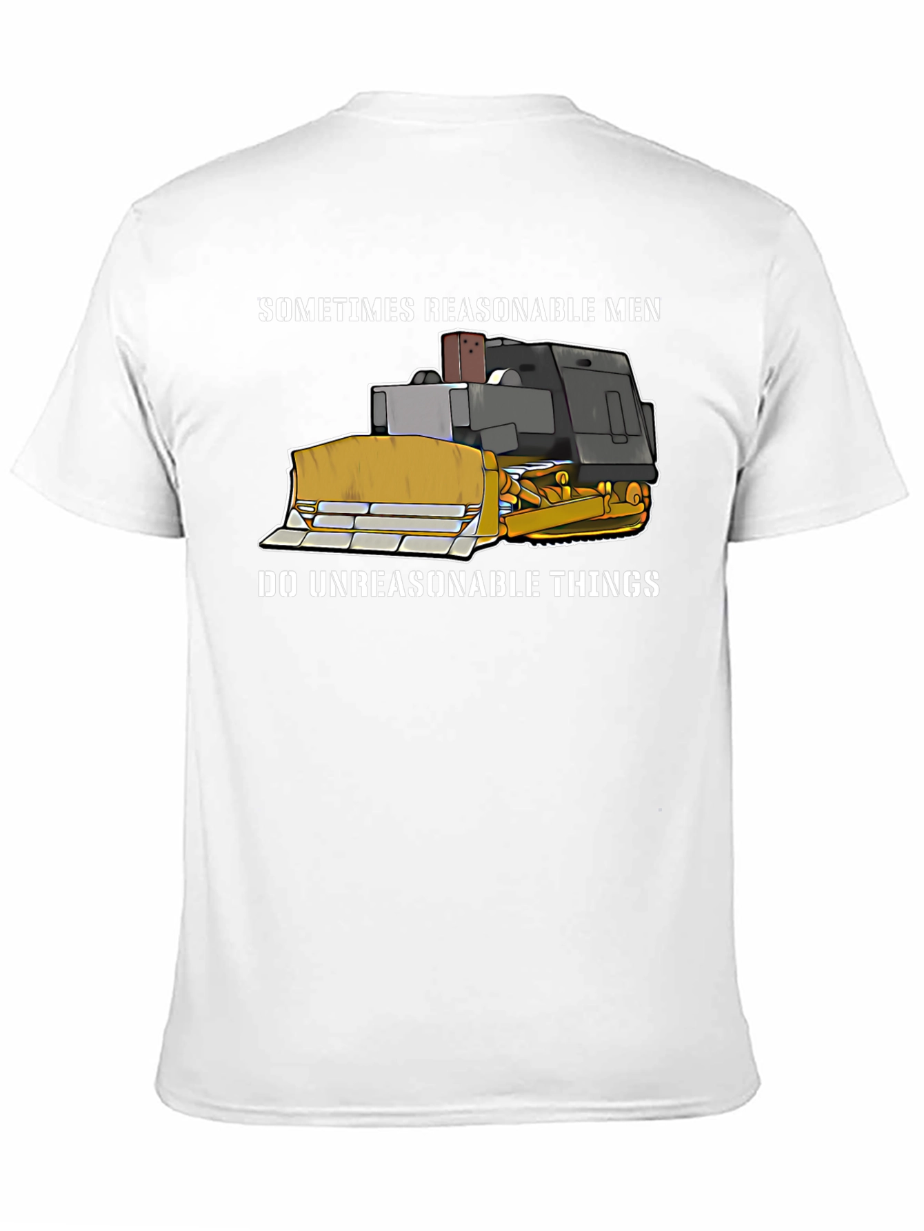 Black Reasonable Men Bulldozer T-Shirt view 11