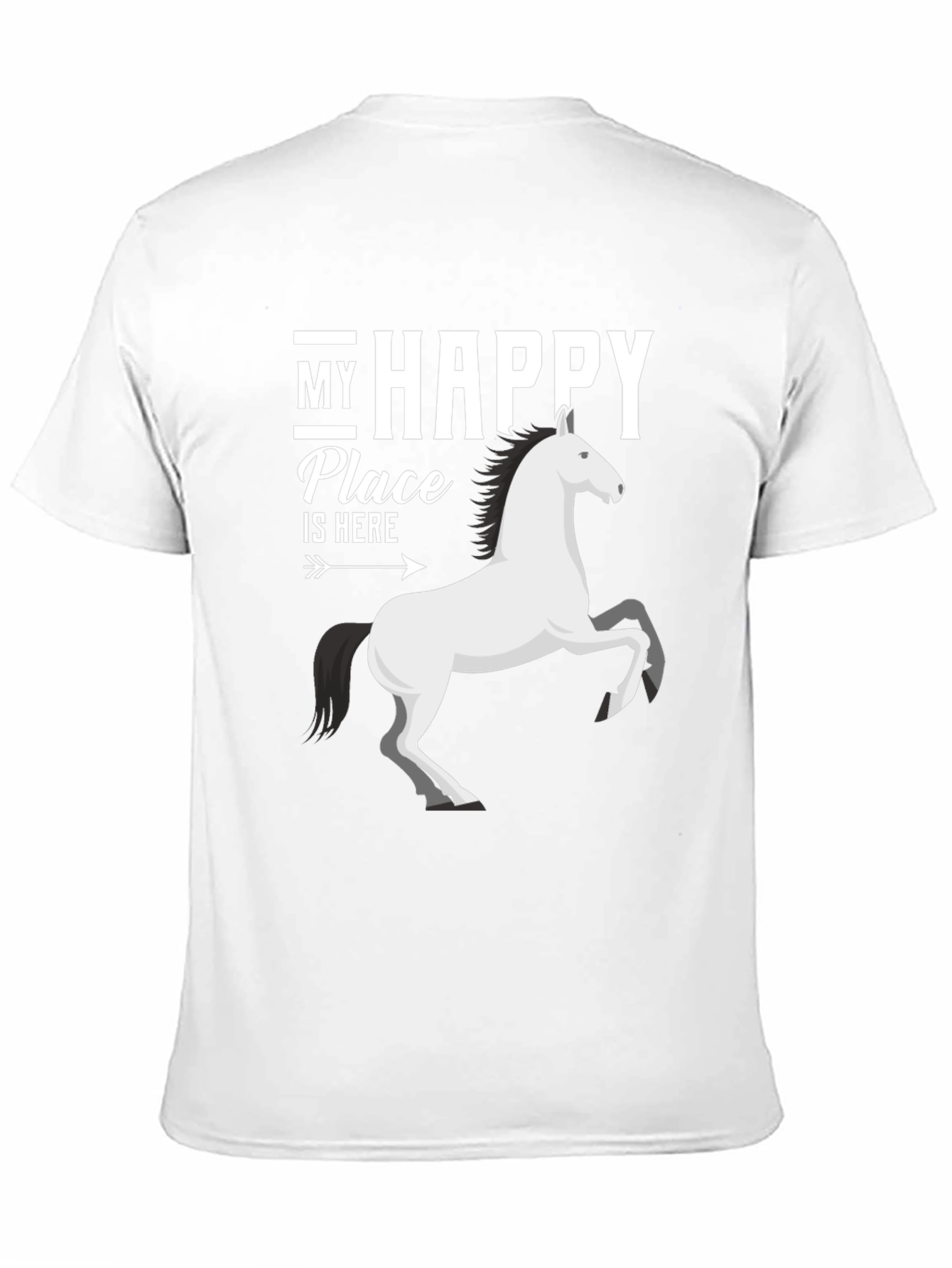 Black Happy Place Horse T-Shirt view 11