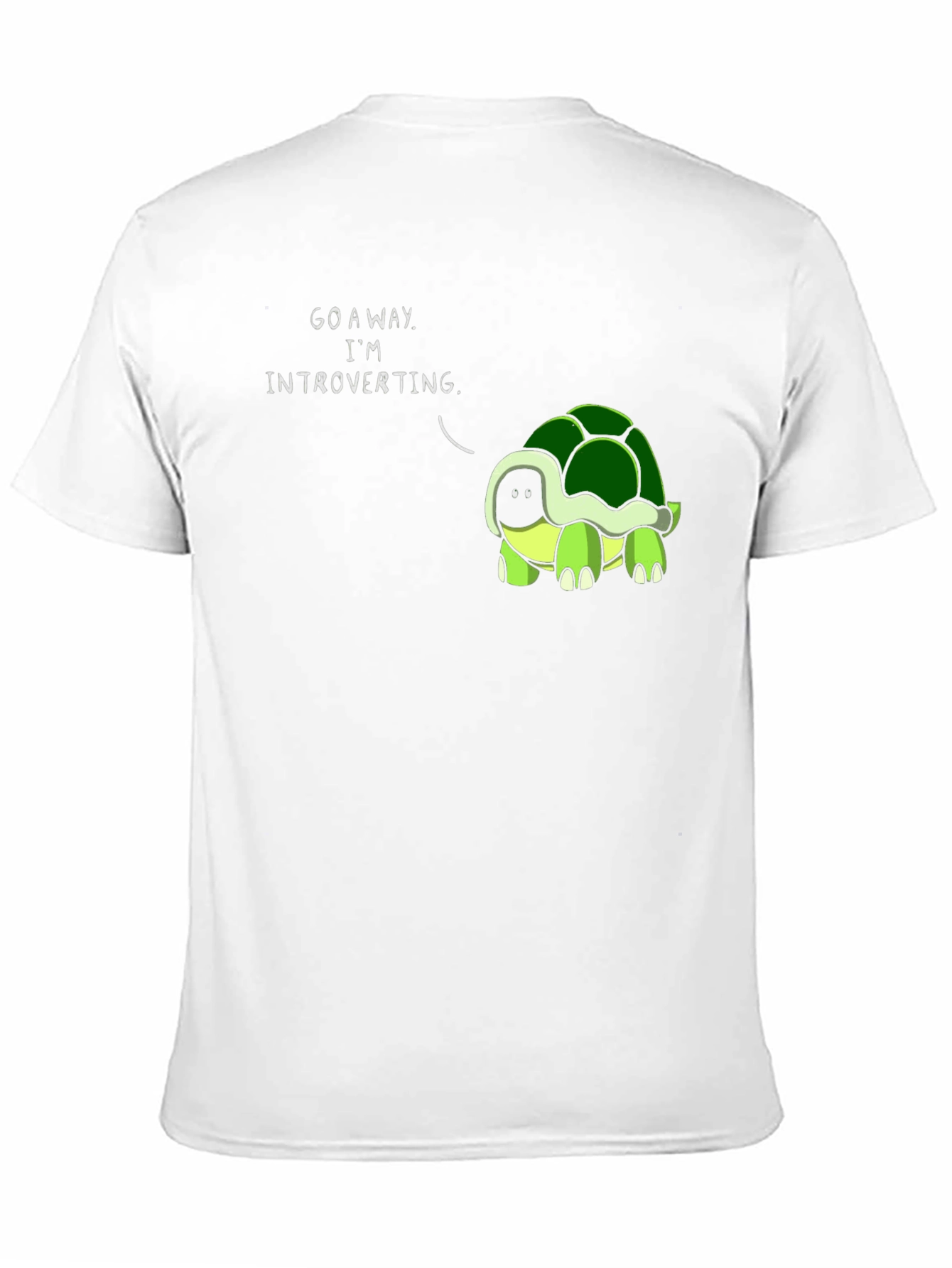 Black Introverting Turtle Graphic Tee - Unisex Black T-Shirt view 11