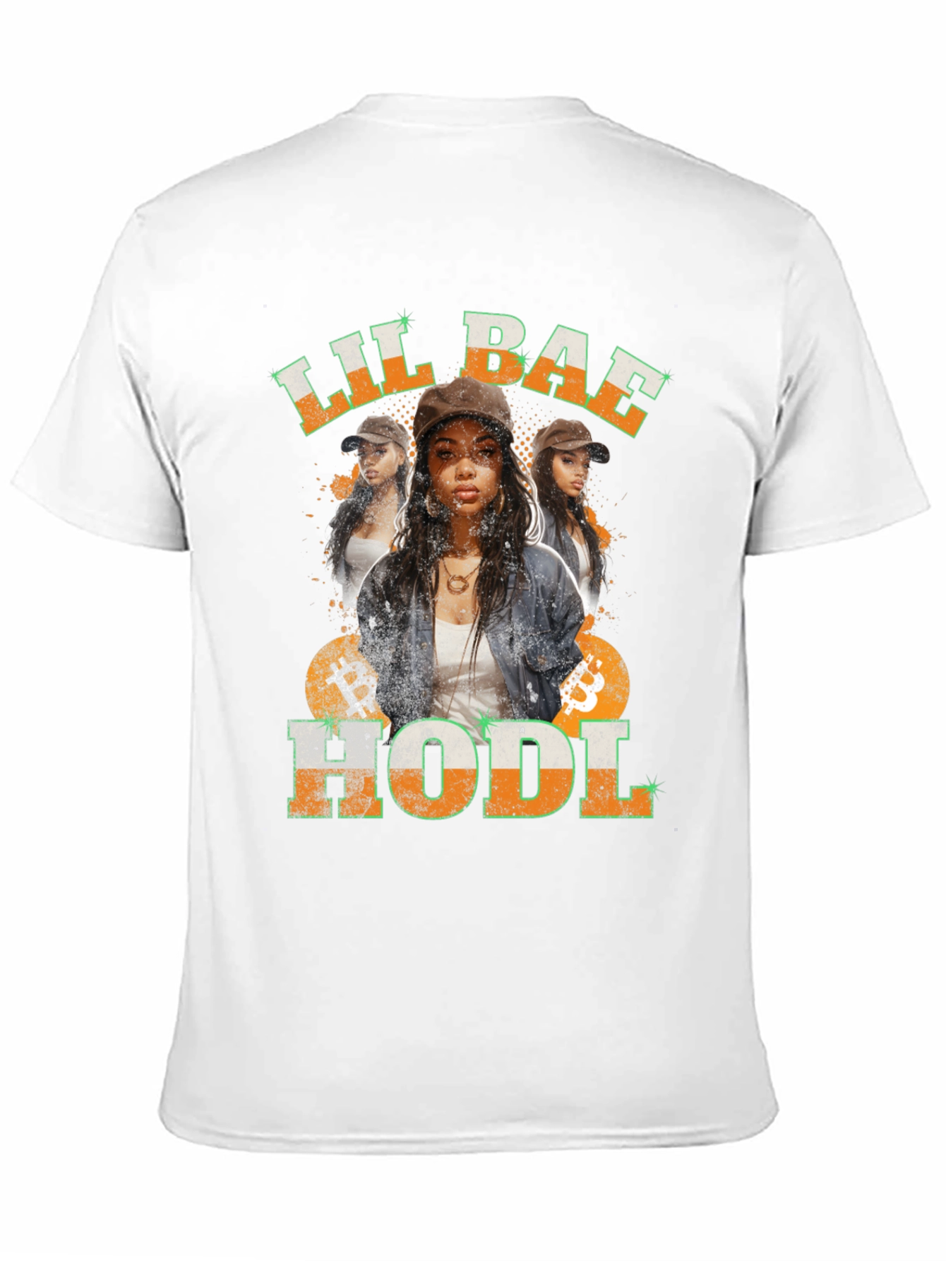 Black Lil Bae Hodl Unisex T-Shirt view 11