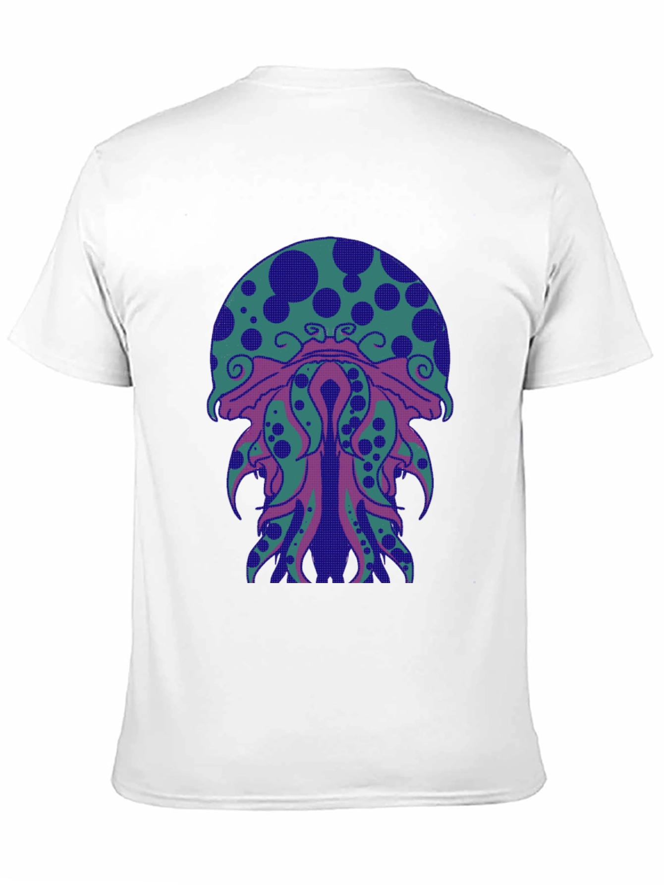 Black Psychedelic Jellyfish Graphic Tee - Black Cotton view 11