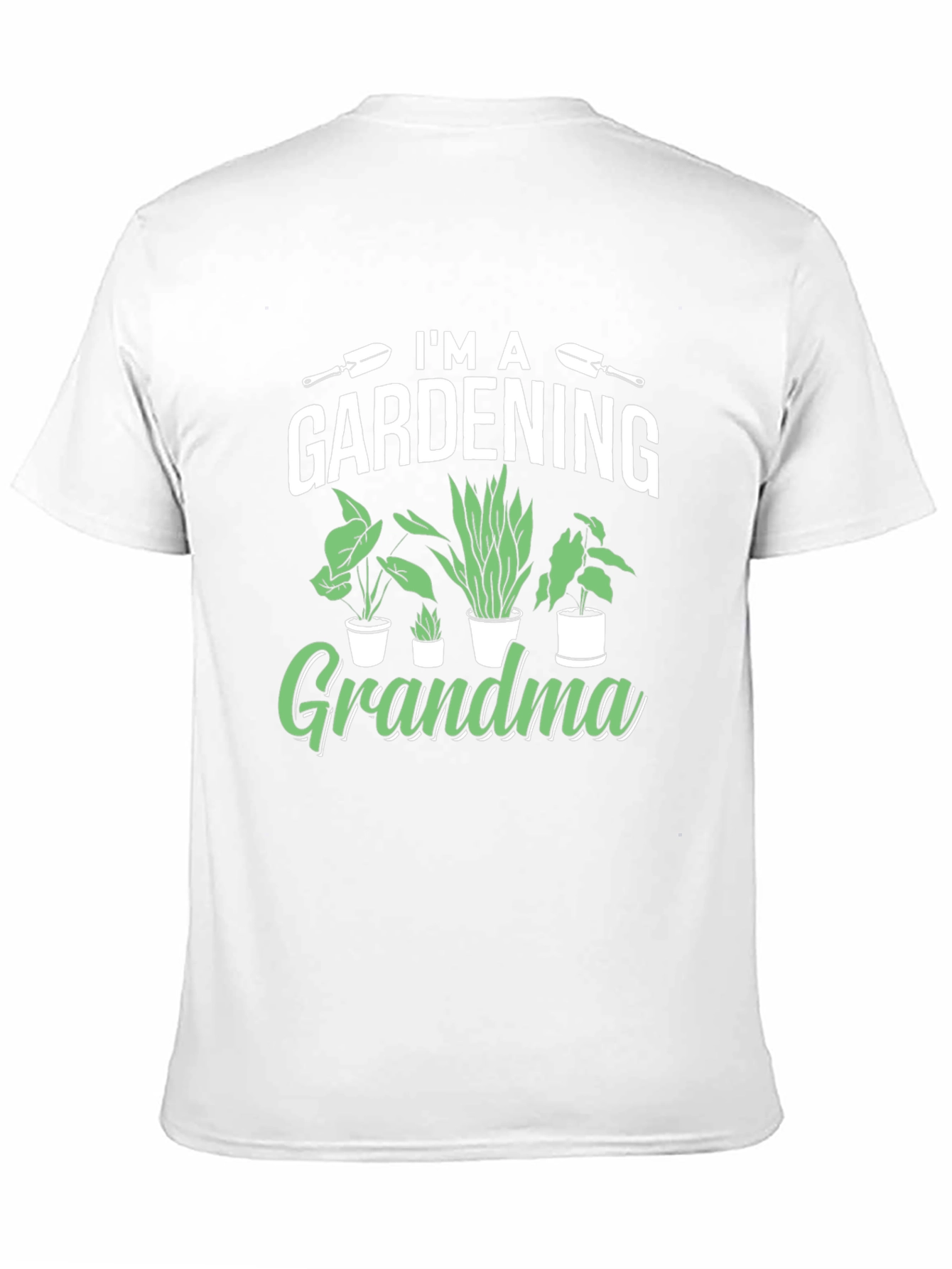 Black Gardening Grandma T-Shirt - Black Cotton Tee view 11