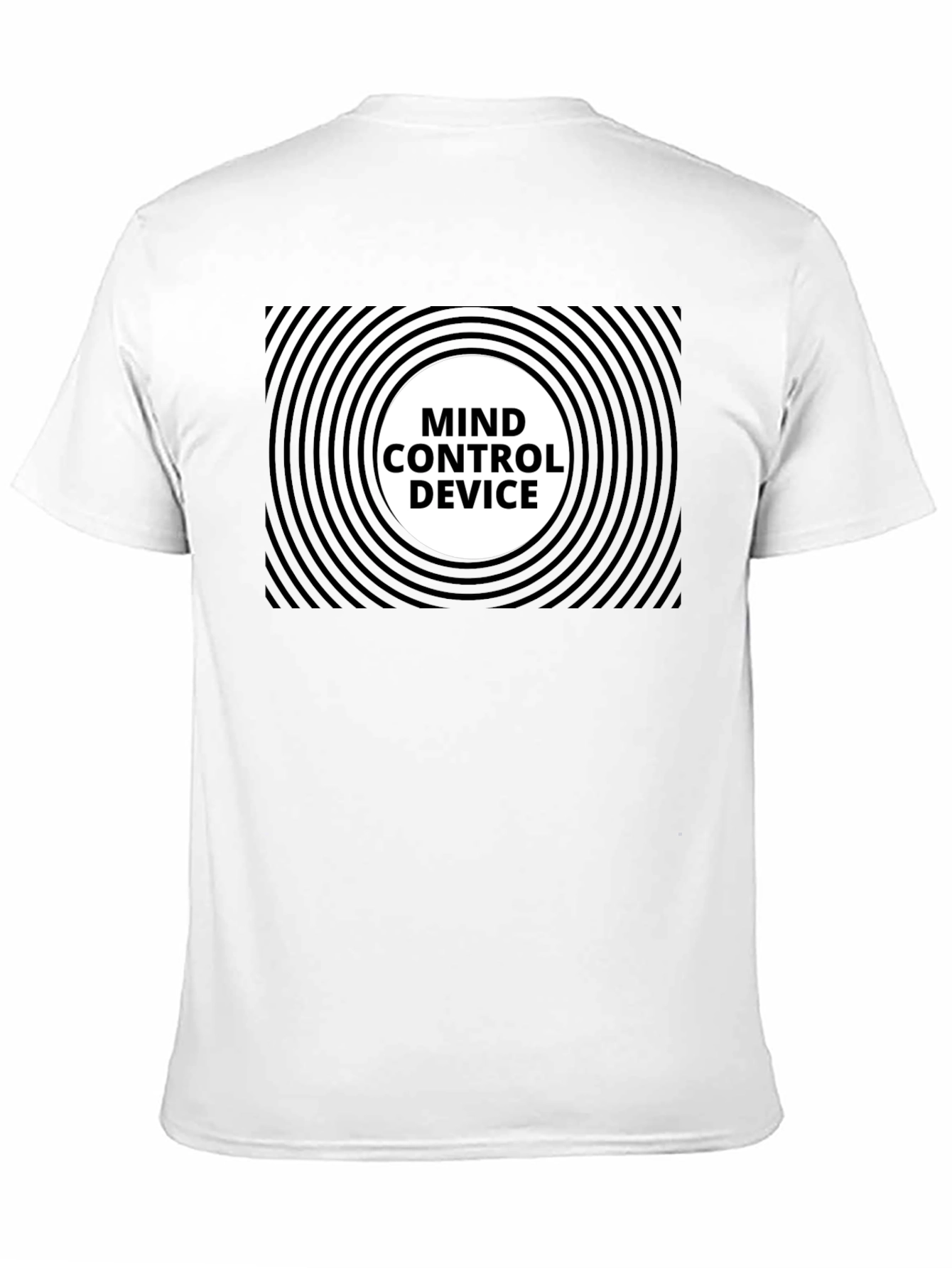 Black Mind Control Device Graphic T-Shirt - Black Cotton Tee view 11