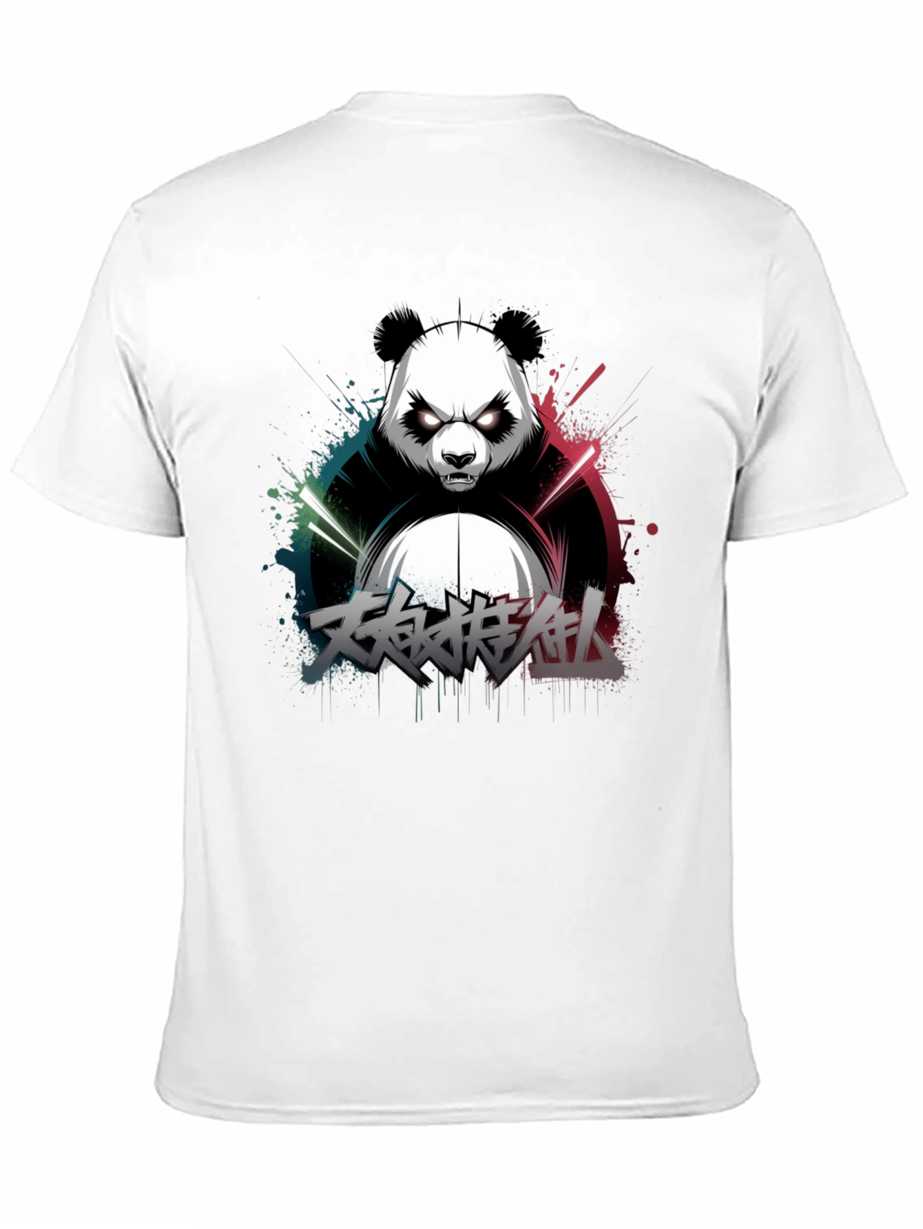 Black Men's Black Panda Graphic T-Shirt view 11