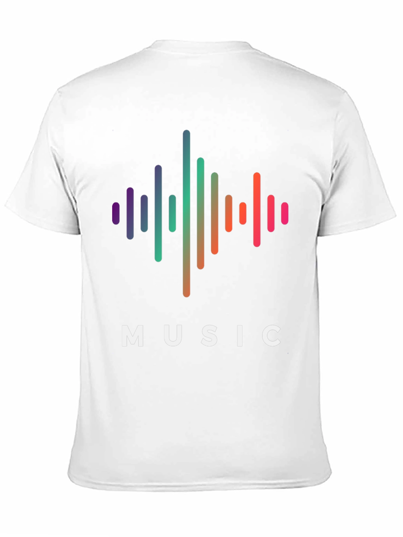 Black Music Wave Graphic Tee - Black Cotton T-Shirt view 11