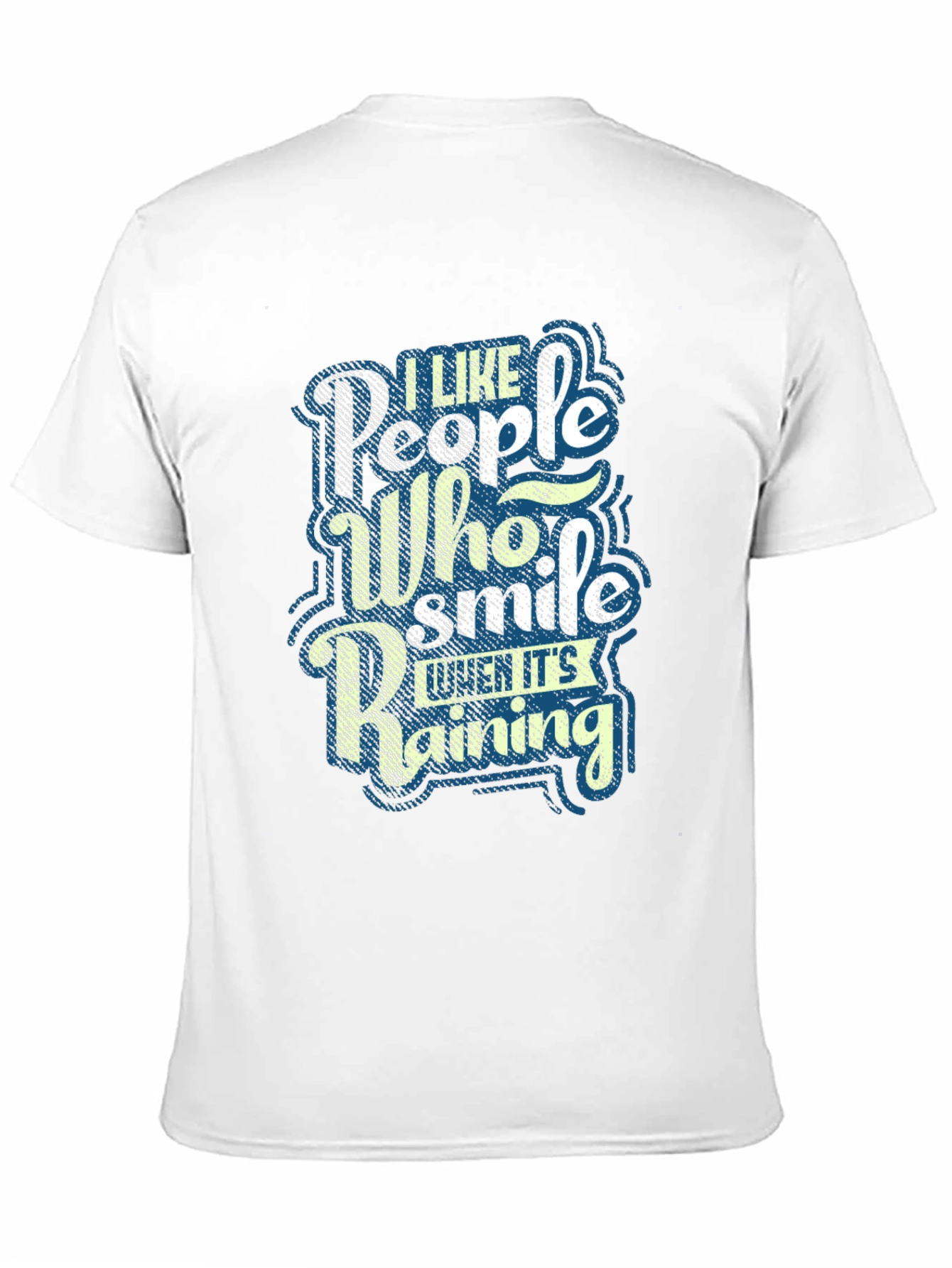 Black I Like People Who Smile When It's Raining Graphic Tee view 11