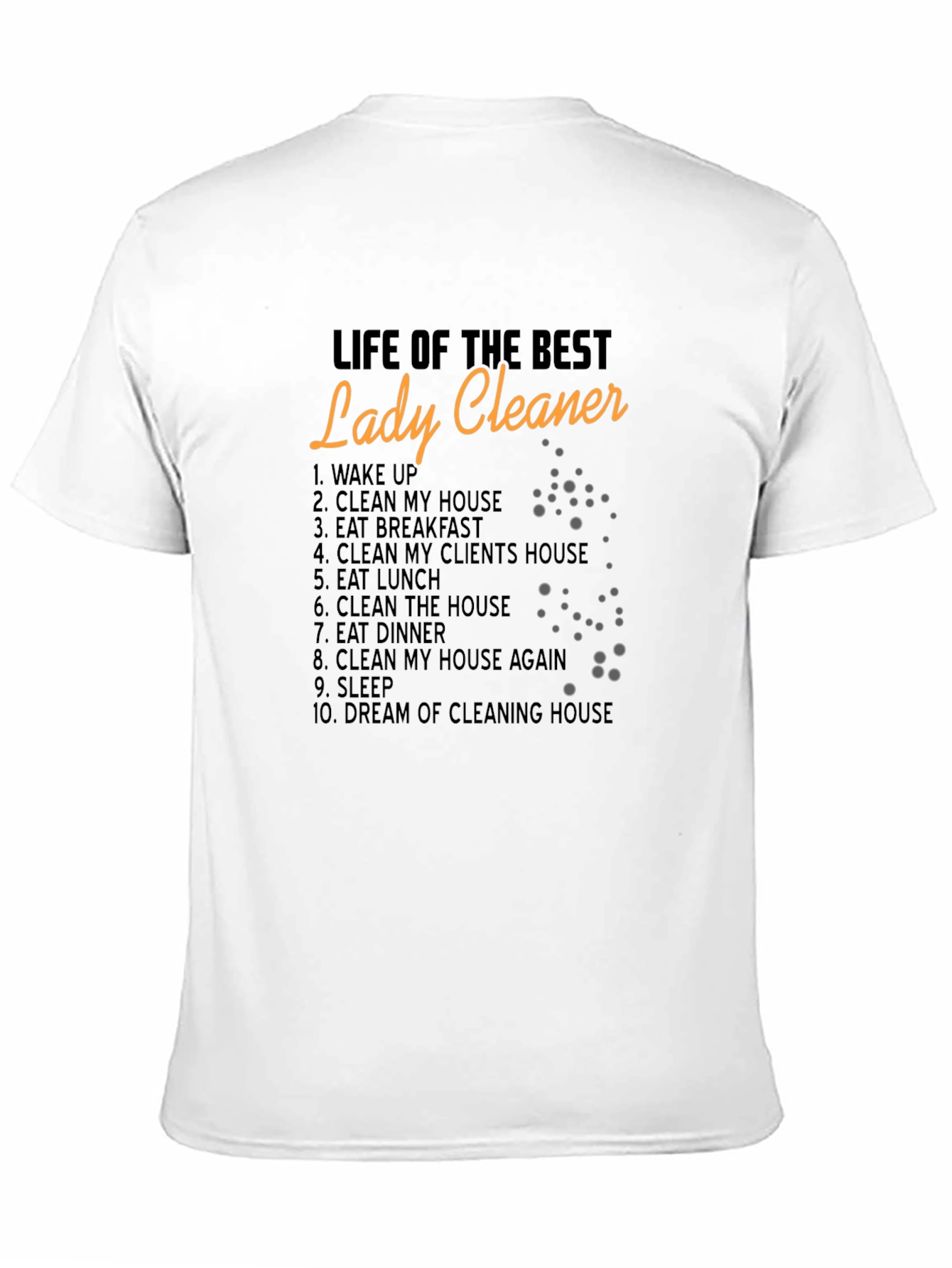 Black Lady Cleaner T-Shirt - Cleaning Life Tee view 11