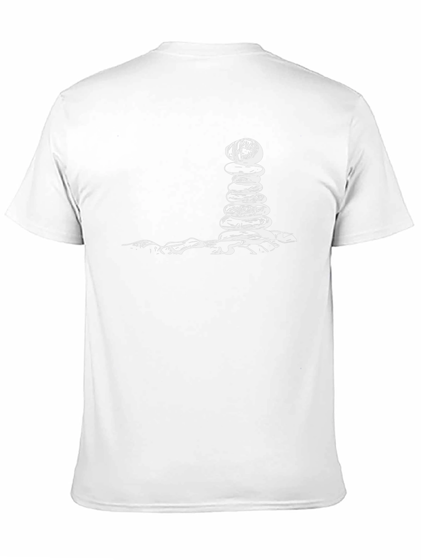 Black Zen Stacked Stone Graphic T-Shirt view 11