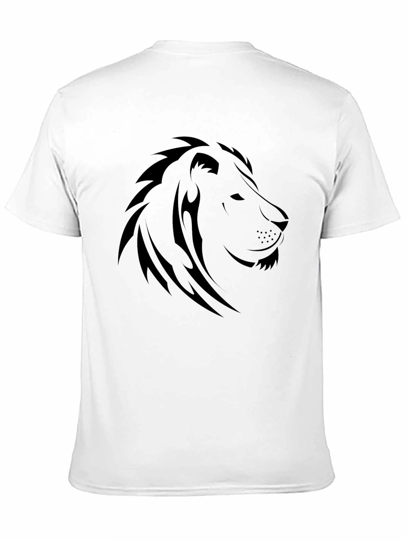 Black Black Lion Graphic Tee - Mens Stylish Crew Neck T-Shirt view 11