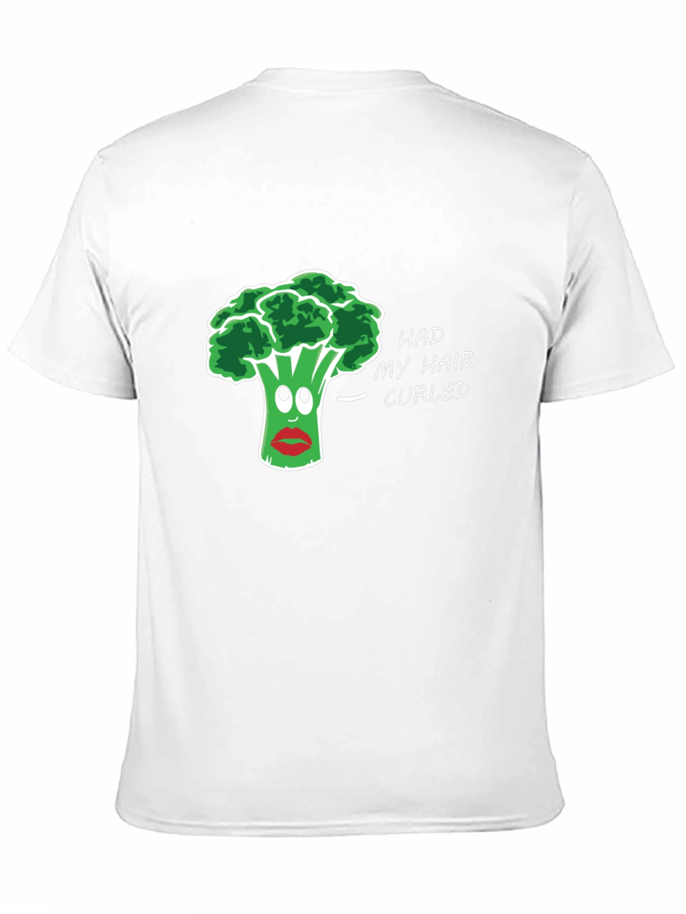 Black Humorous Broccoli Hair Pun T-Shirt view 11