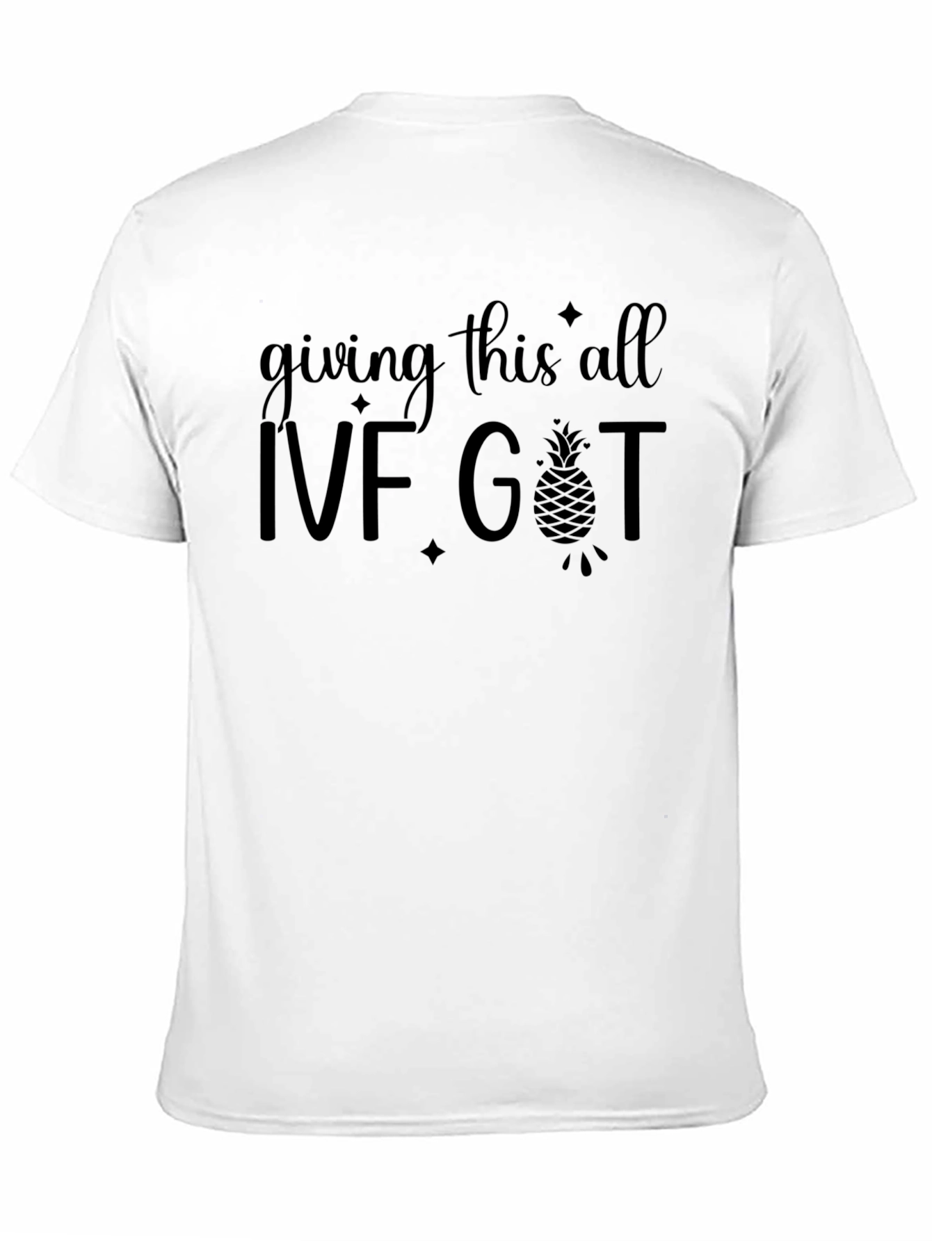 Black IVF Pineapple Graphic Tee - Fertility Journey Shirt view 11