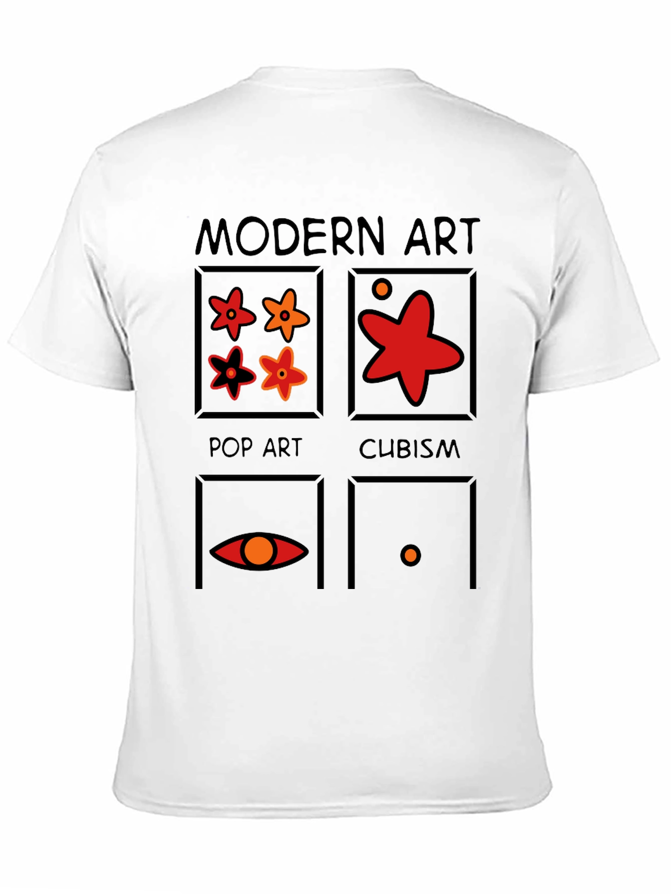 Black Modern Art Styles Graphic T-Shirt view 11