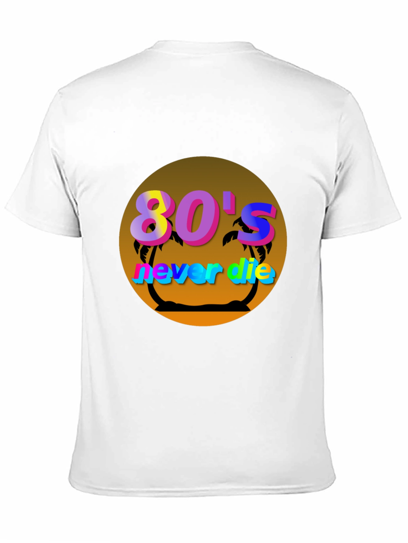 Black 80's Never Die Graphic Tee view 11