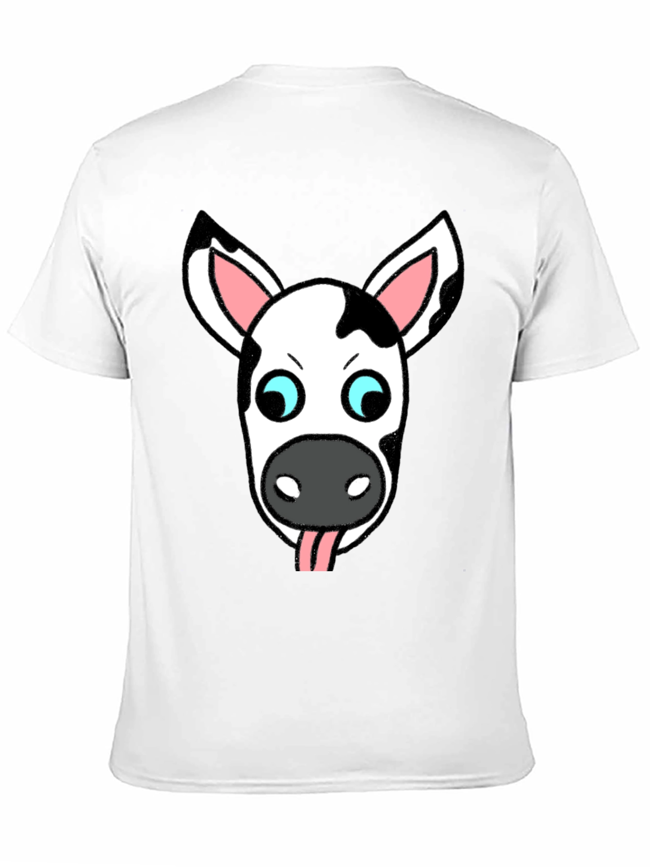 Black Funny Cow Face Graphic T-Shirt view 11