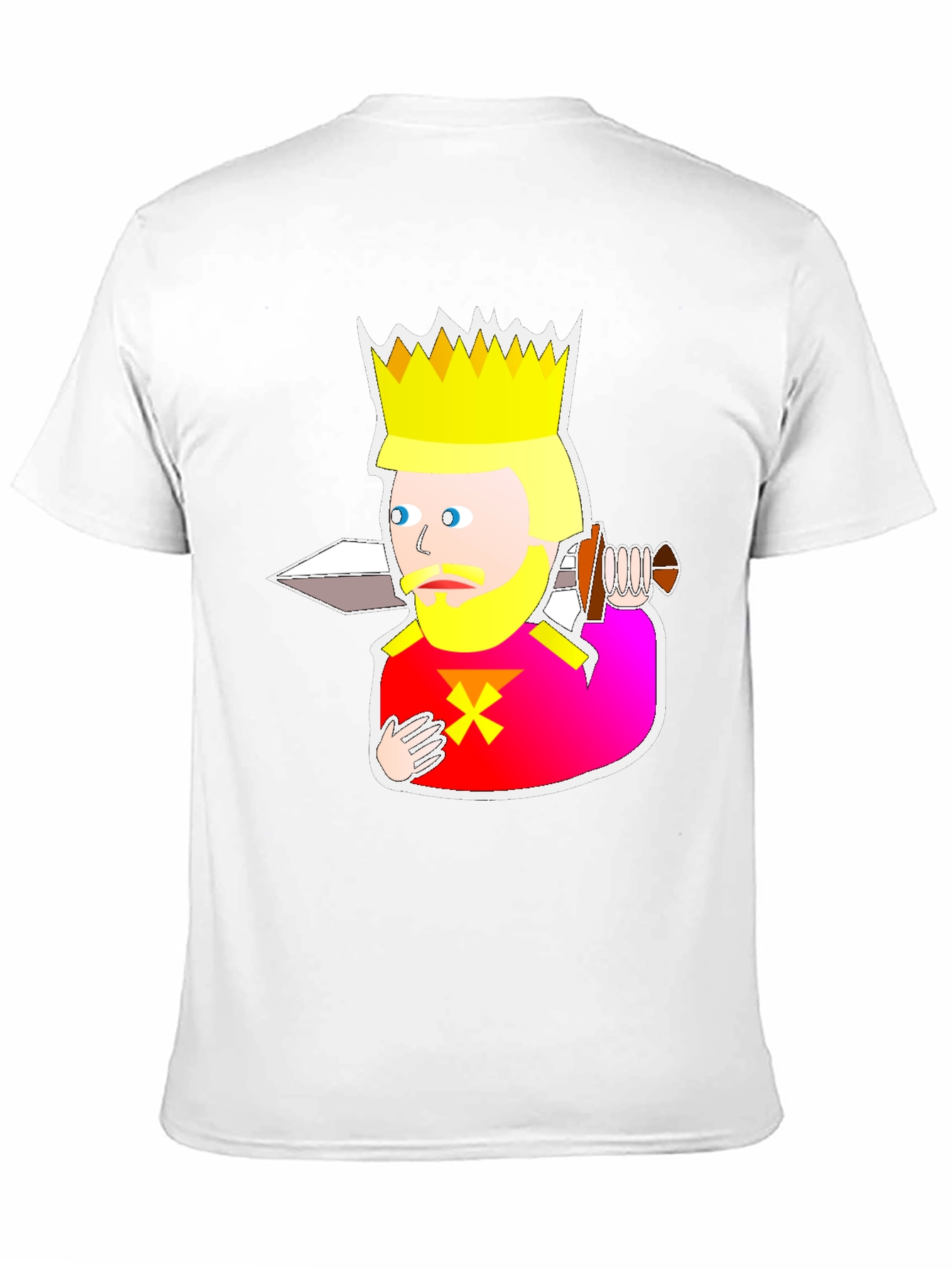 Black King Cartoon Graphic Tee - Black view 11