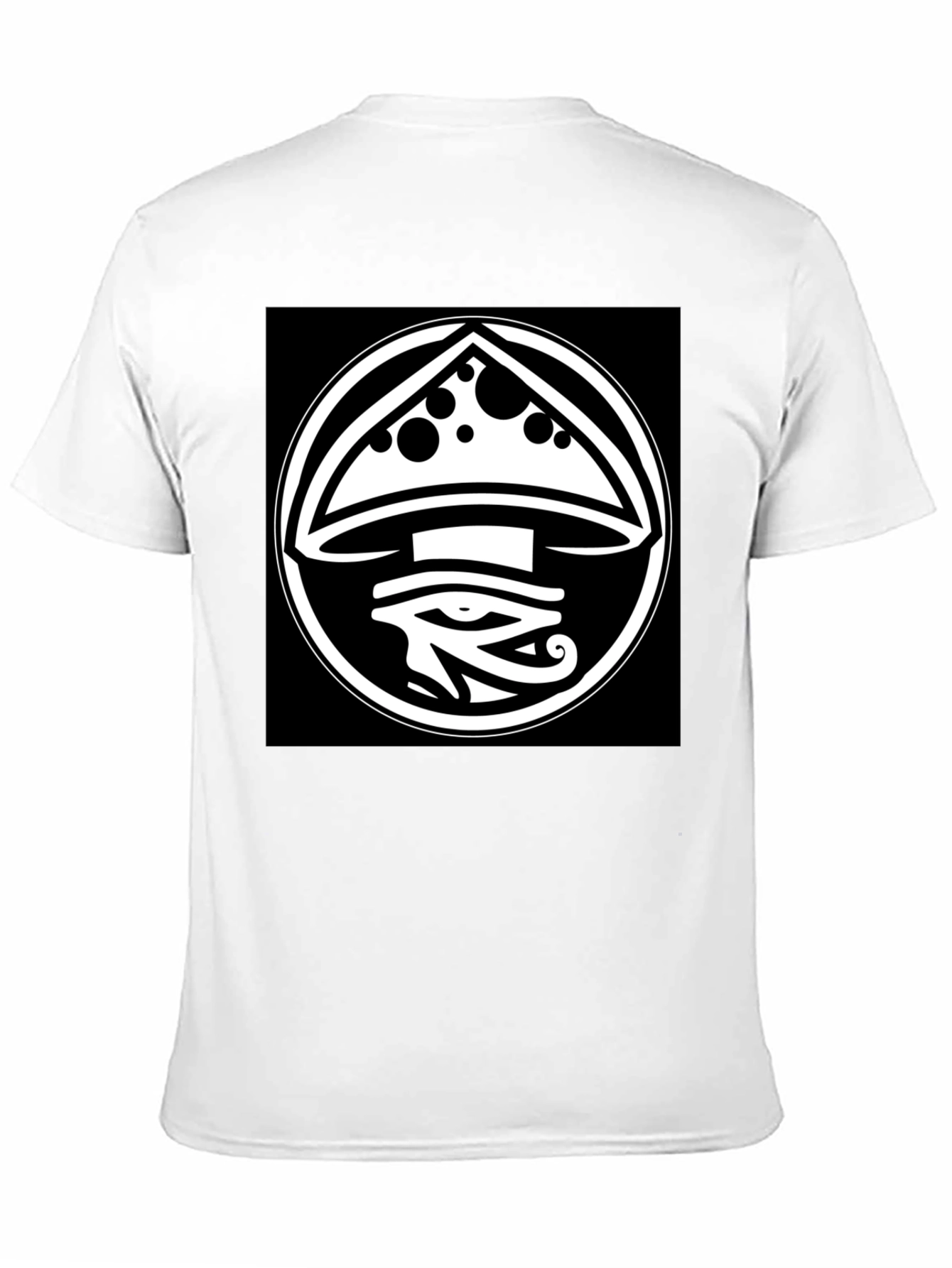 Black Mushroom Eye Graphic Tee - Unique Design view 11