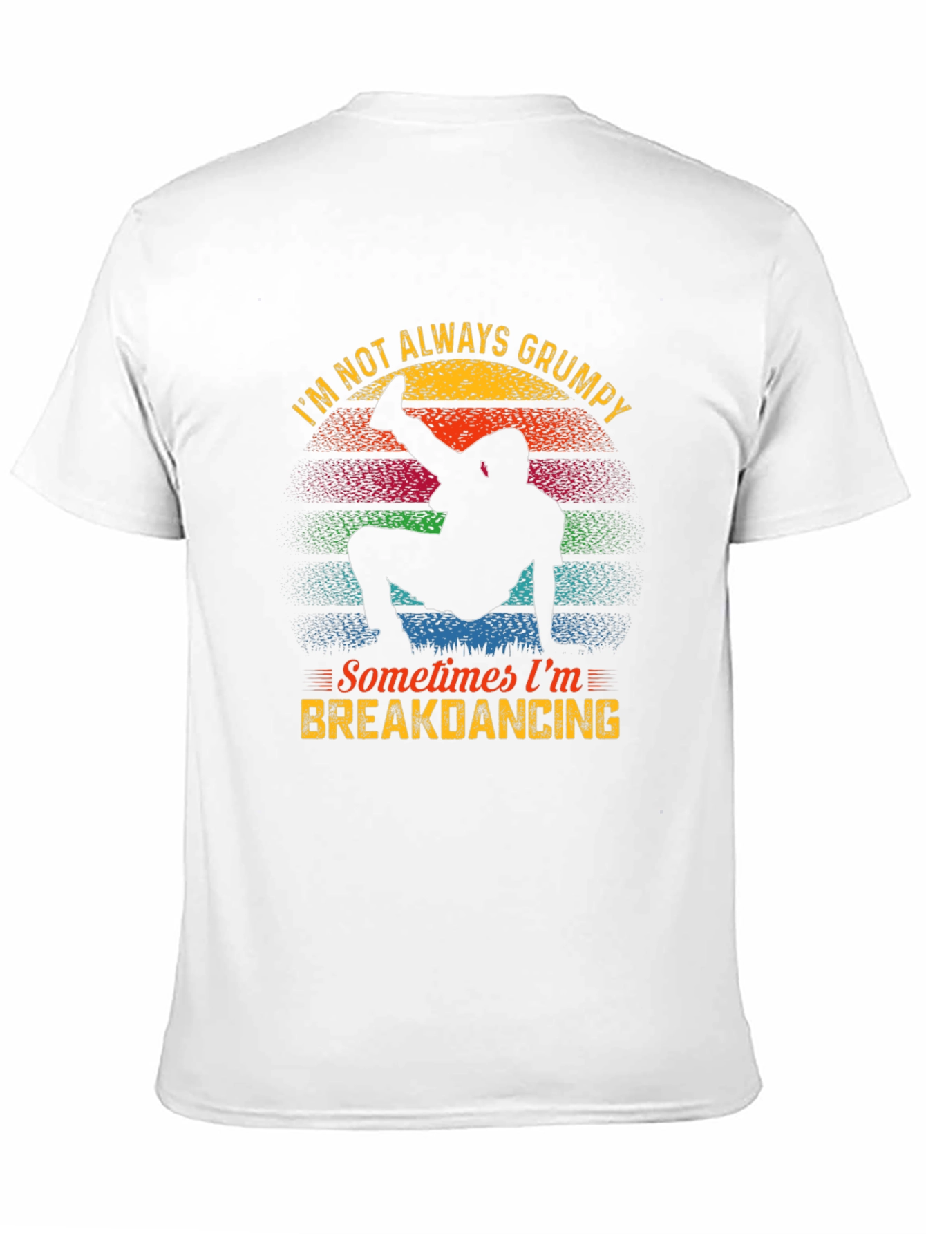 Black Grumpy Breakdancing Graphic Tee - Novelty T-Shirt view 11