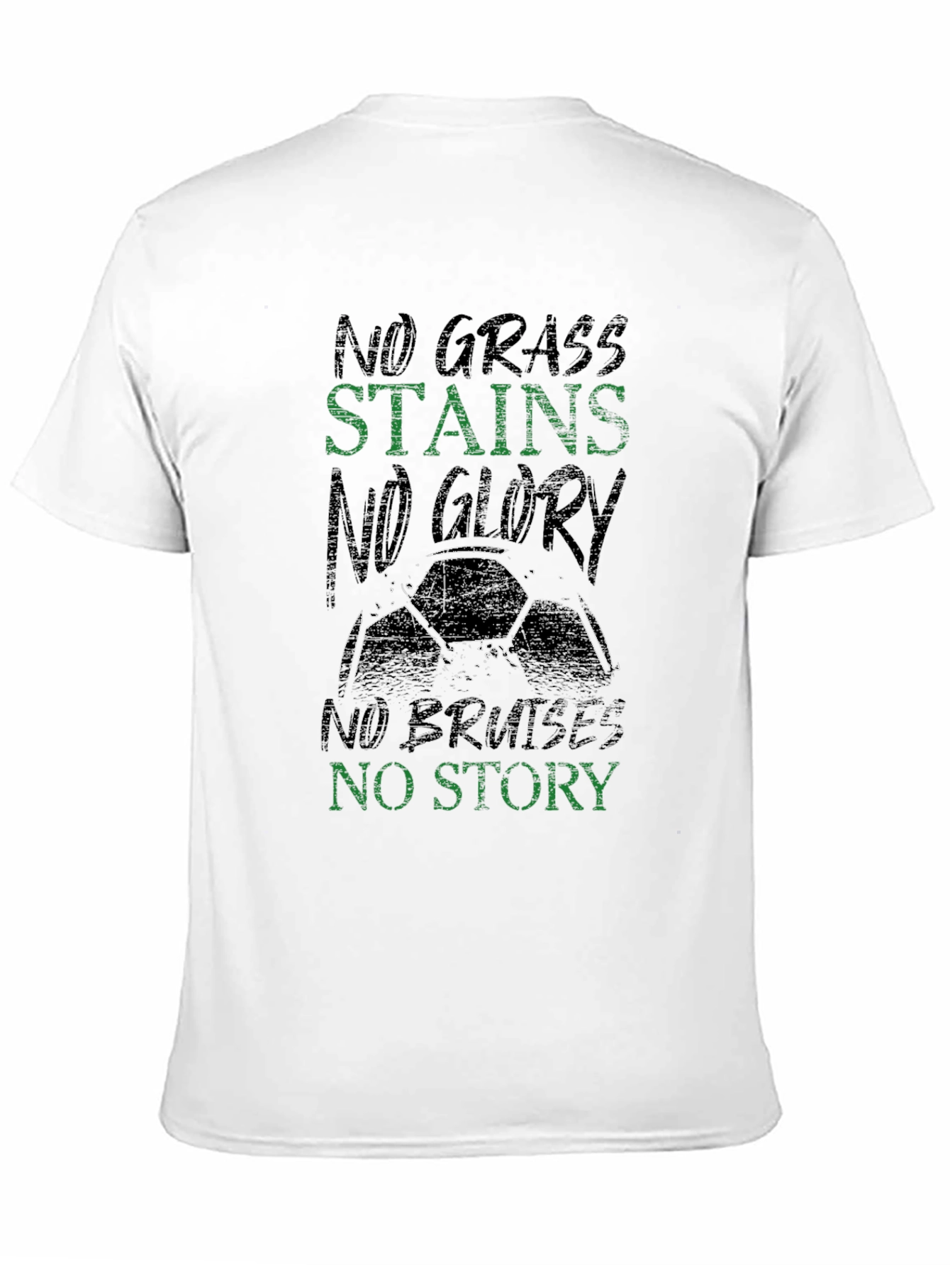 Black No Grass Stains T-Shirt - Soccer Glory Tee view 11