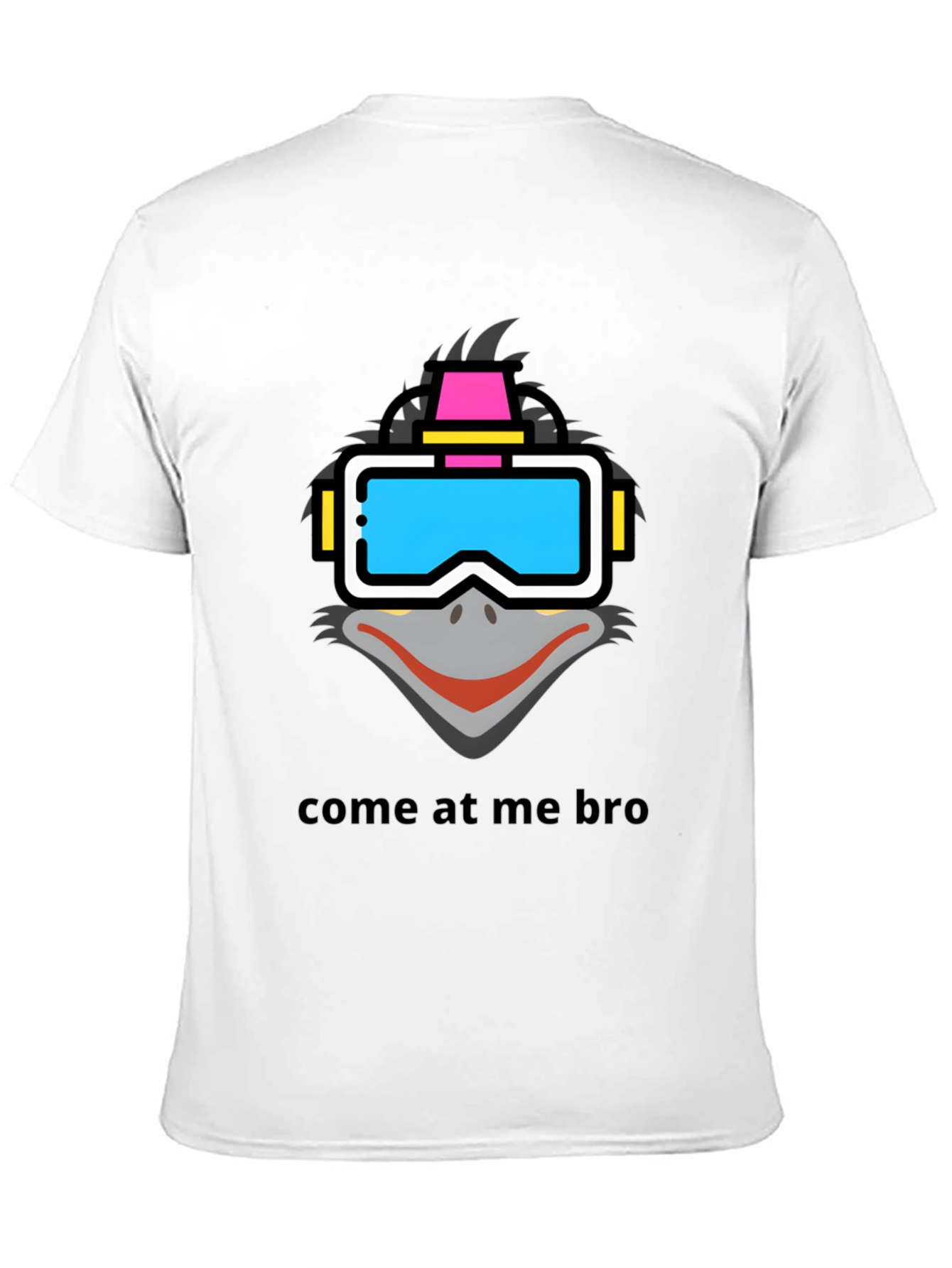 Black Emu VR Headset Graphic T-Shirt view 11