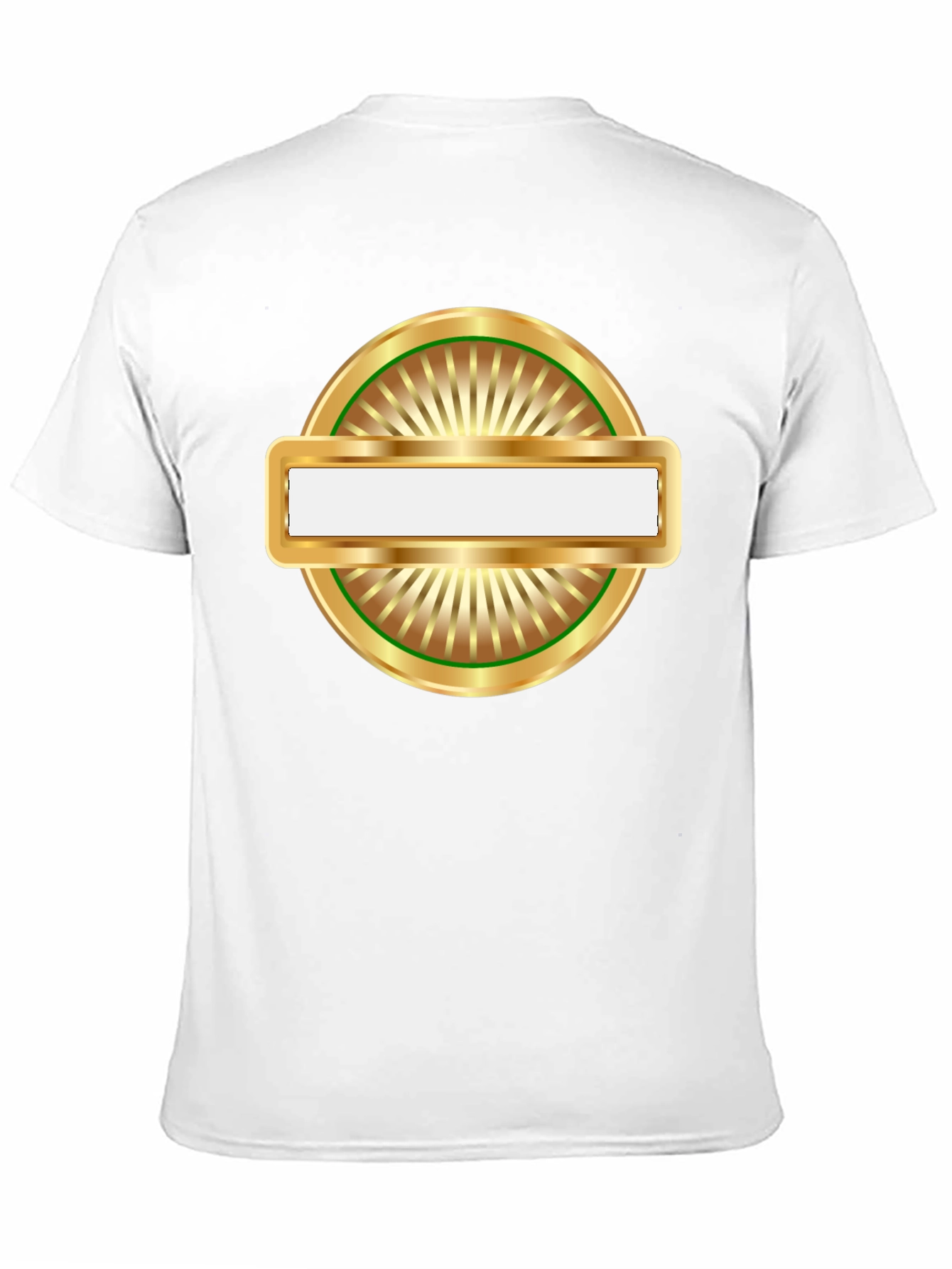Black Men's Black T-Shirt with Gold Emblem view 11