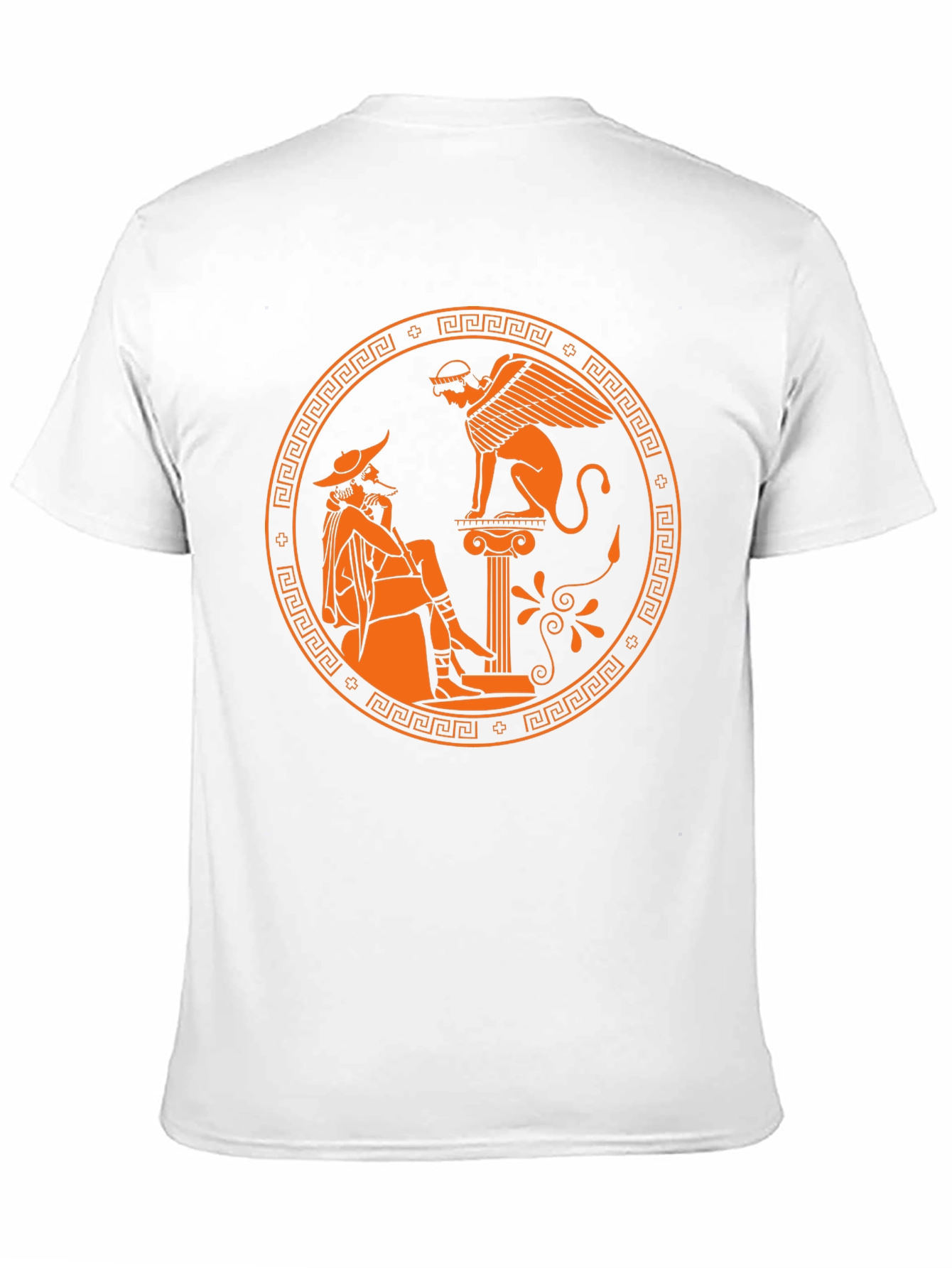 Black Mythical Sphinx Graphic Tee - Black Cotton Shirt view 11