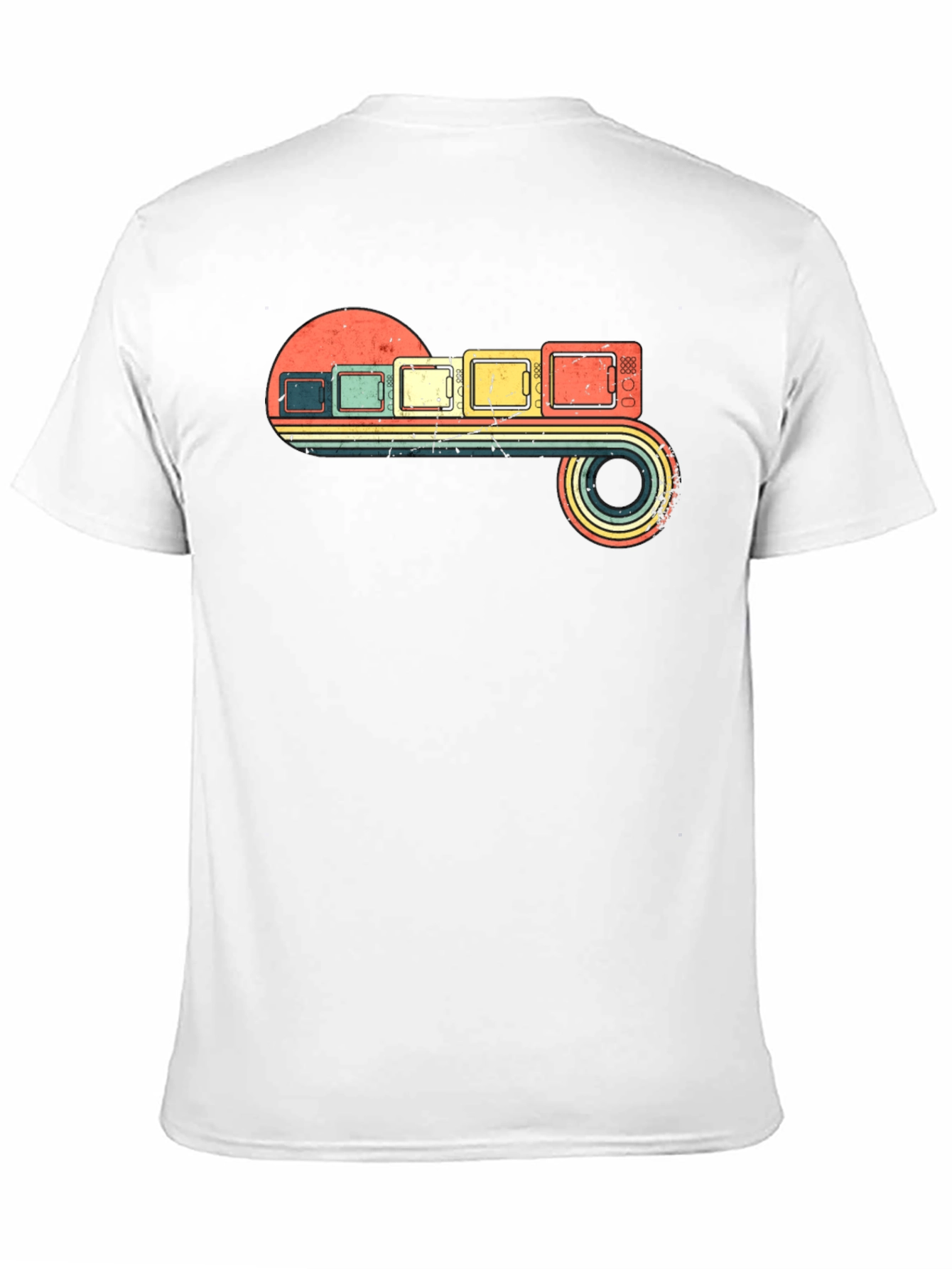 Black Retro Television Set T-Shirt view 11