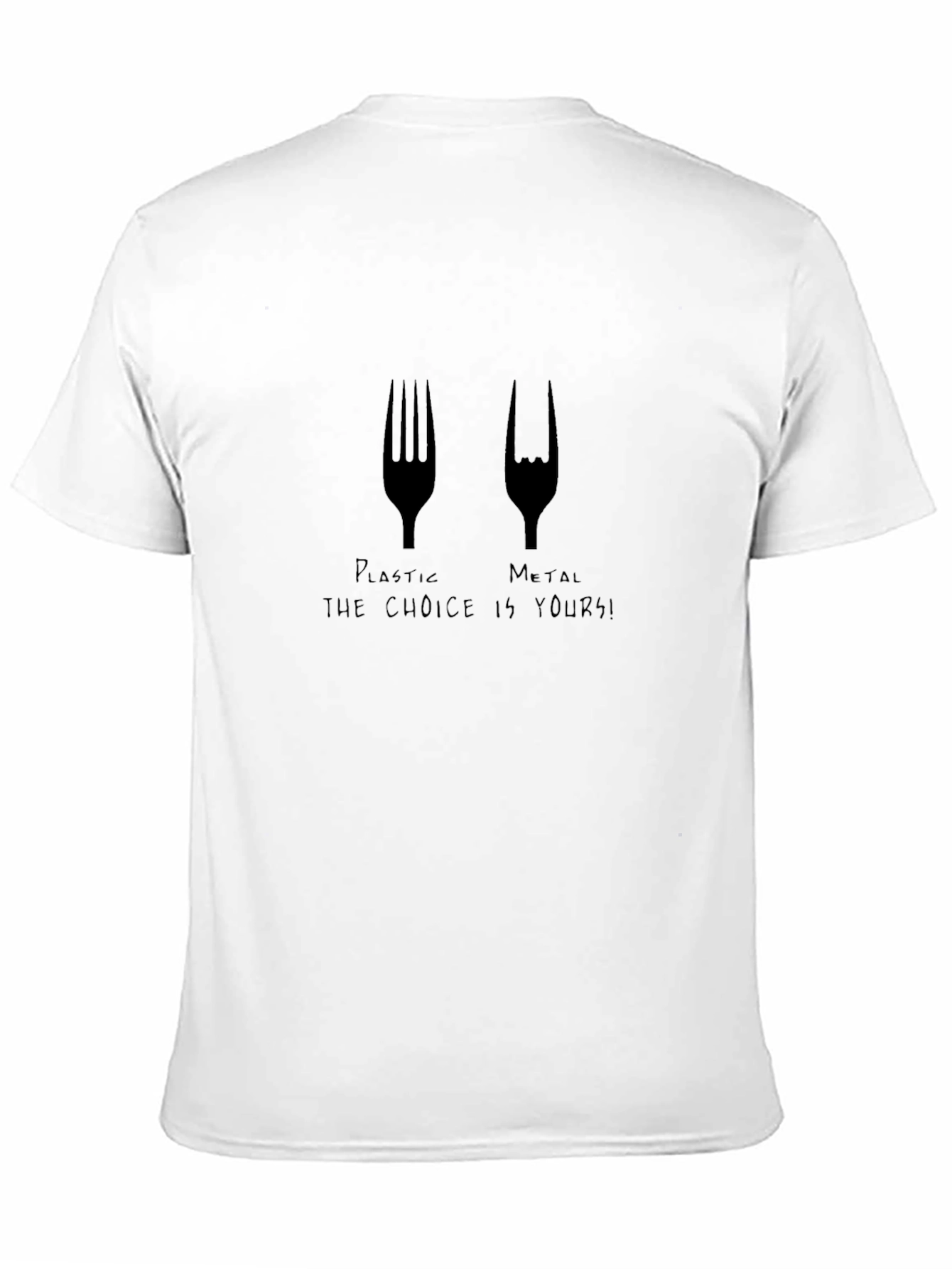 Black Plastic Metal Fork T-Shirt - The Choice Is Yours! view 11