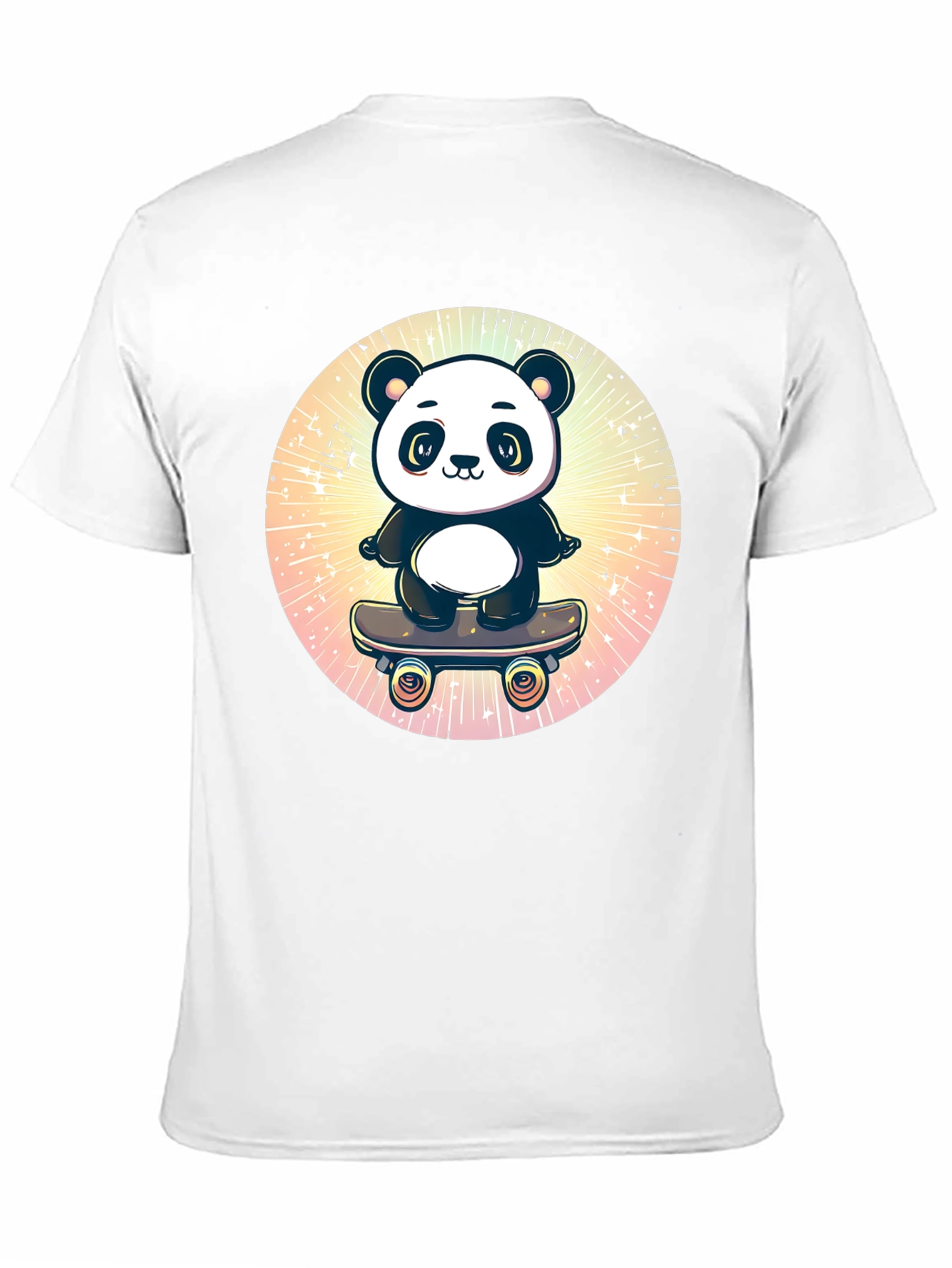 Black Skateboarding Panda Graphic T-Shirt view 11