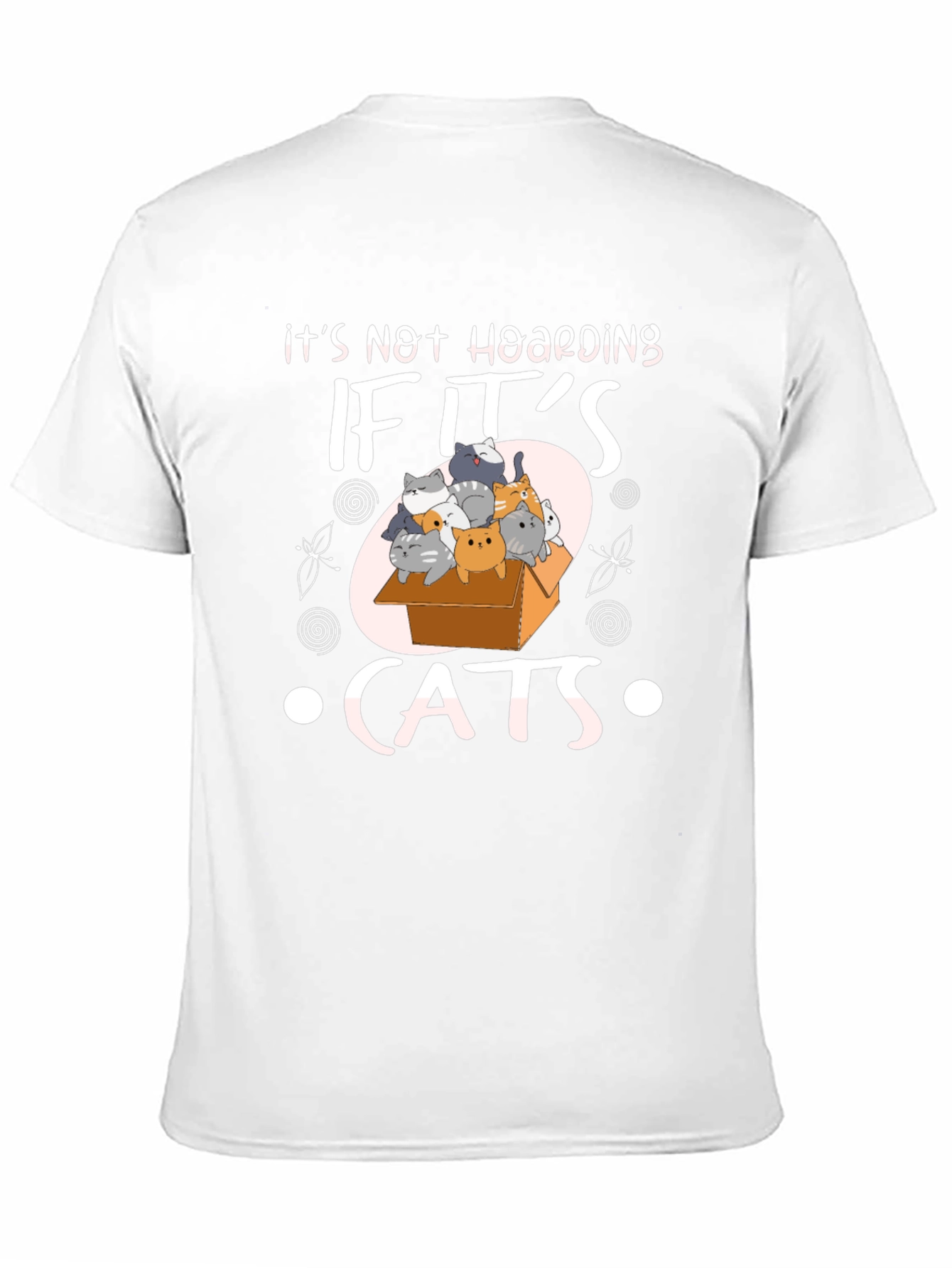 Black It's Not Hoarding If It's Cats T-Shirt view 11