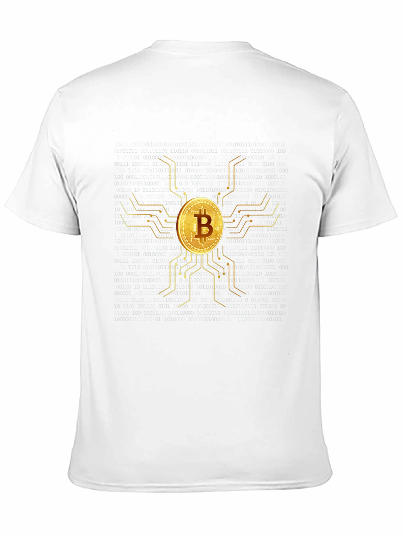 Black Bitcoin Circuit Black T-Shirt view 11