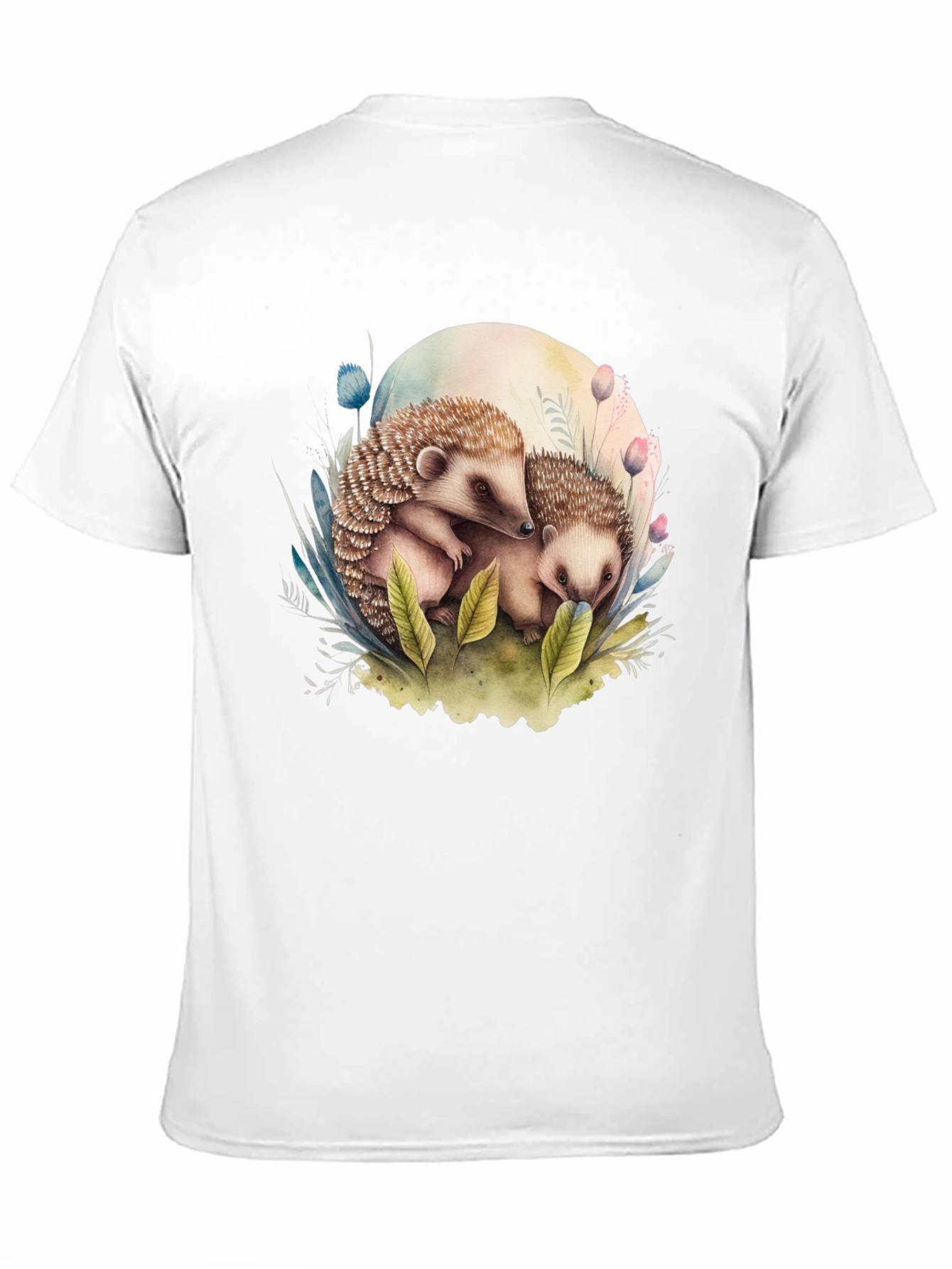 Black Cute Hedgehog Graphic Tee - Black view 11