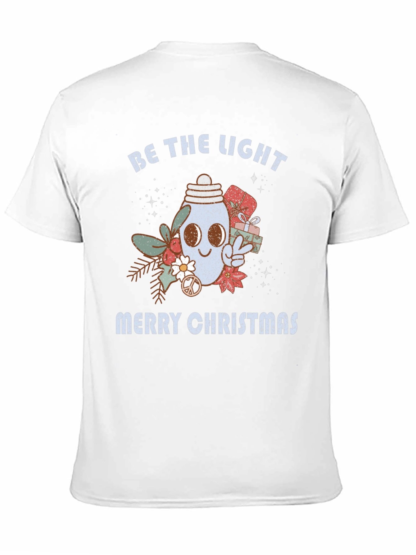 Black Be the Light Merry Christmas T-Shirt view 11