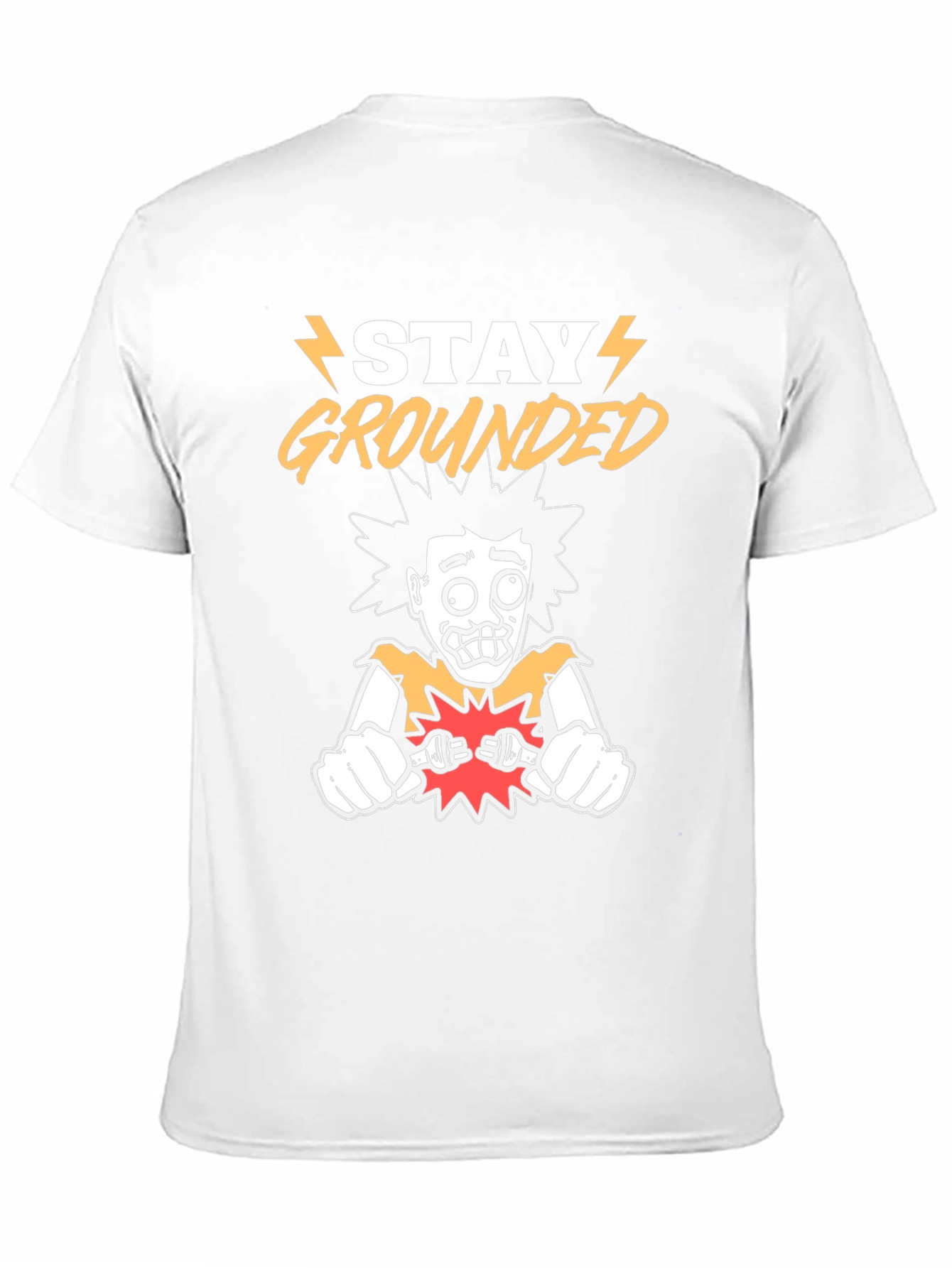 Black Stay Grounded Black Graphic T-Shirt view 11