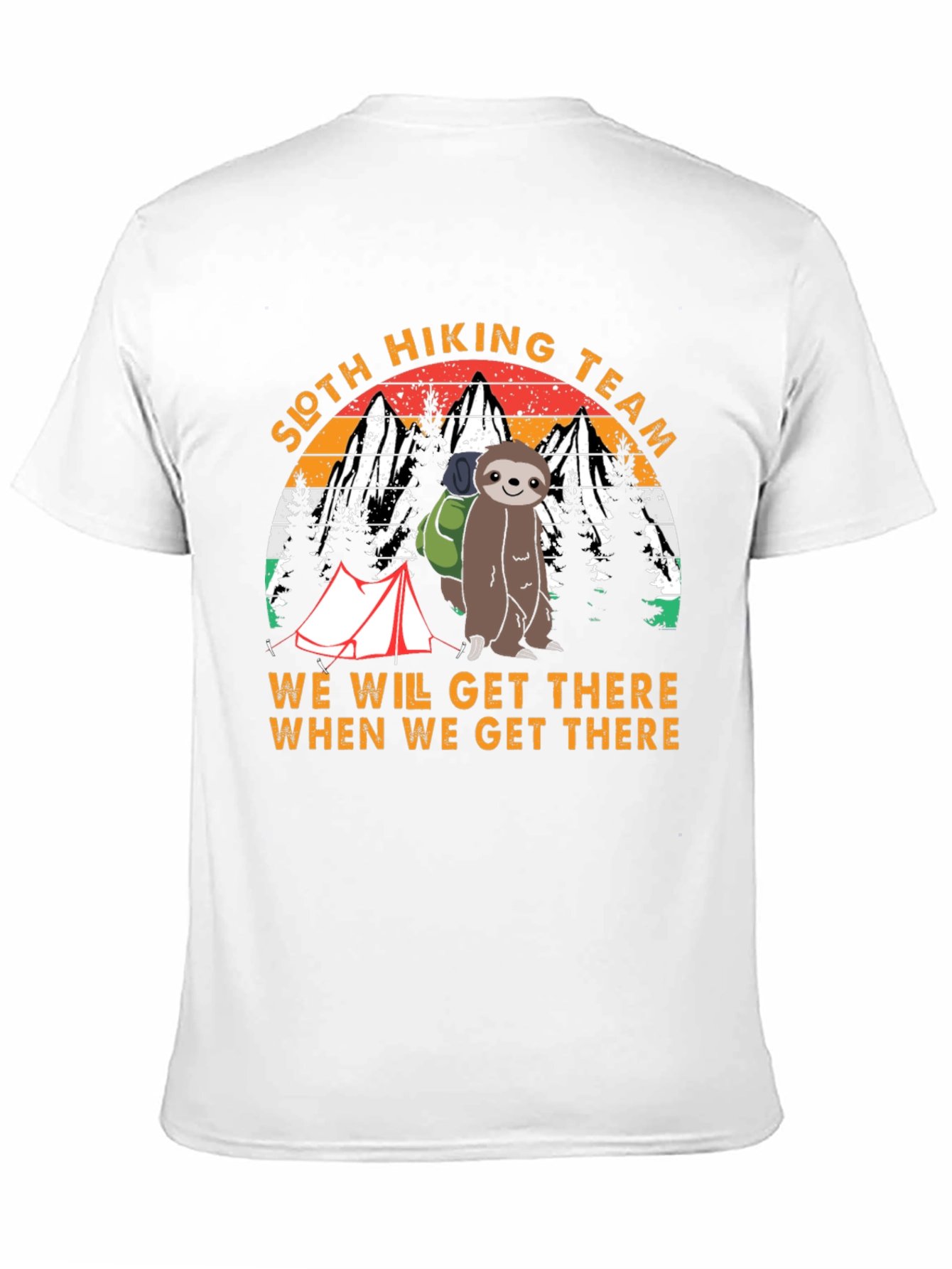 Black Sloth Hiking Team T-Shirt - We Will Get There view 11
