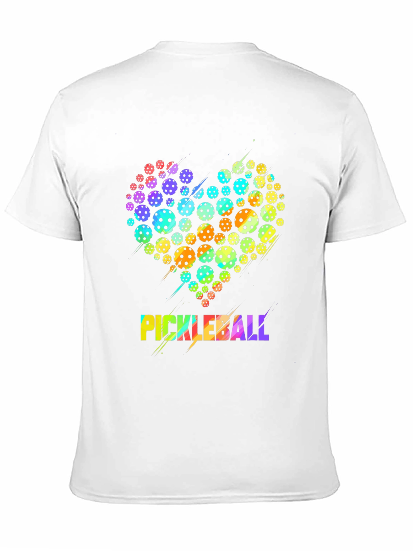 Black Pickleball Heart Graphic T-Shirt view 11