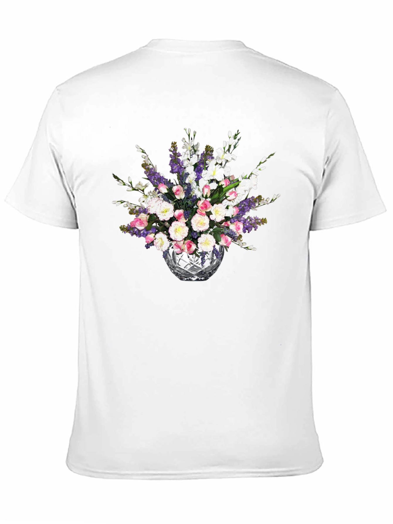 Black Floral Bouquet Black T-Shirt view 11