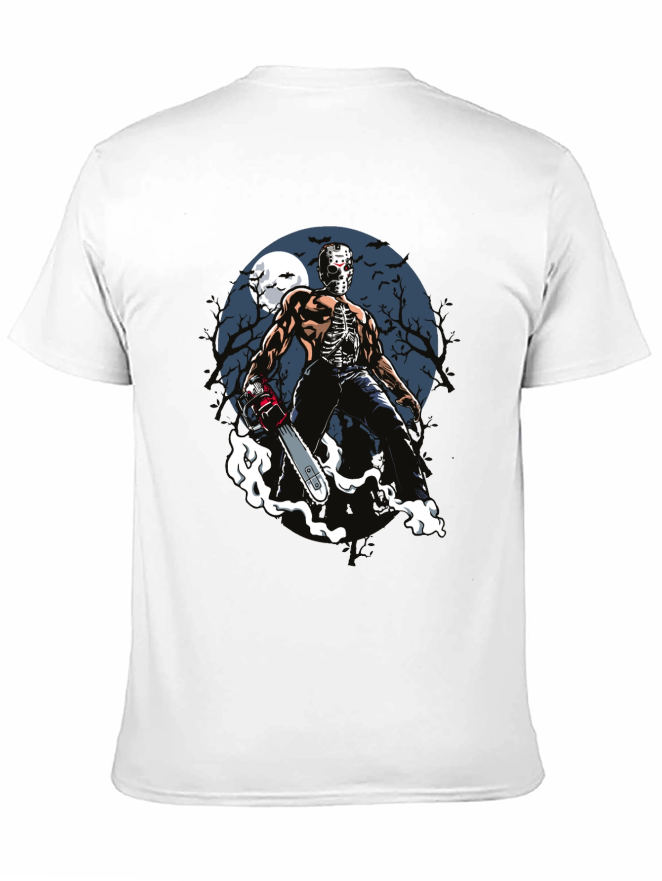 Black Horror Chainsaw Graphic Tee view 11