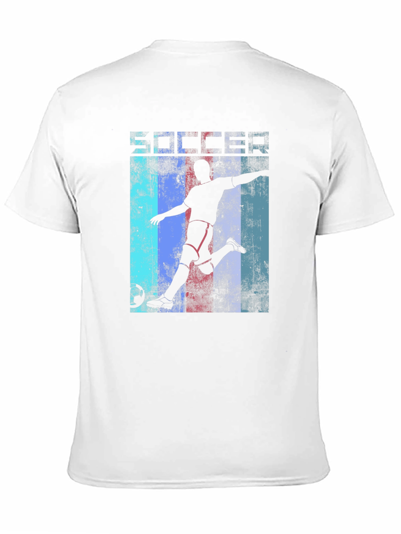 Black Soccer Silhouette Graphic T-Shirt view 11