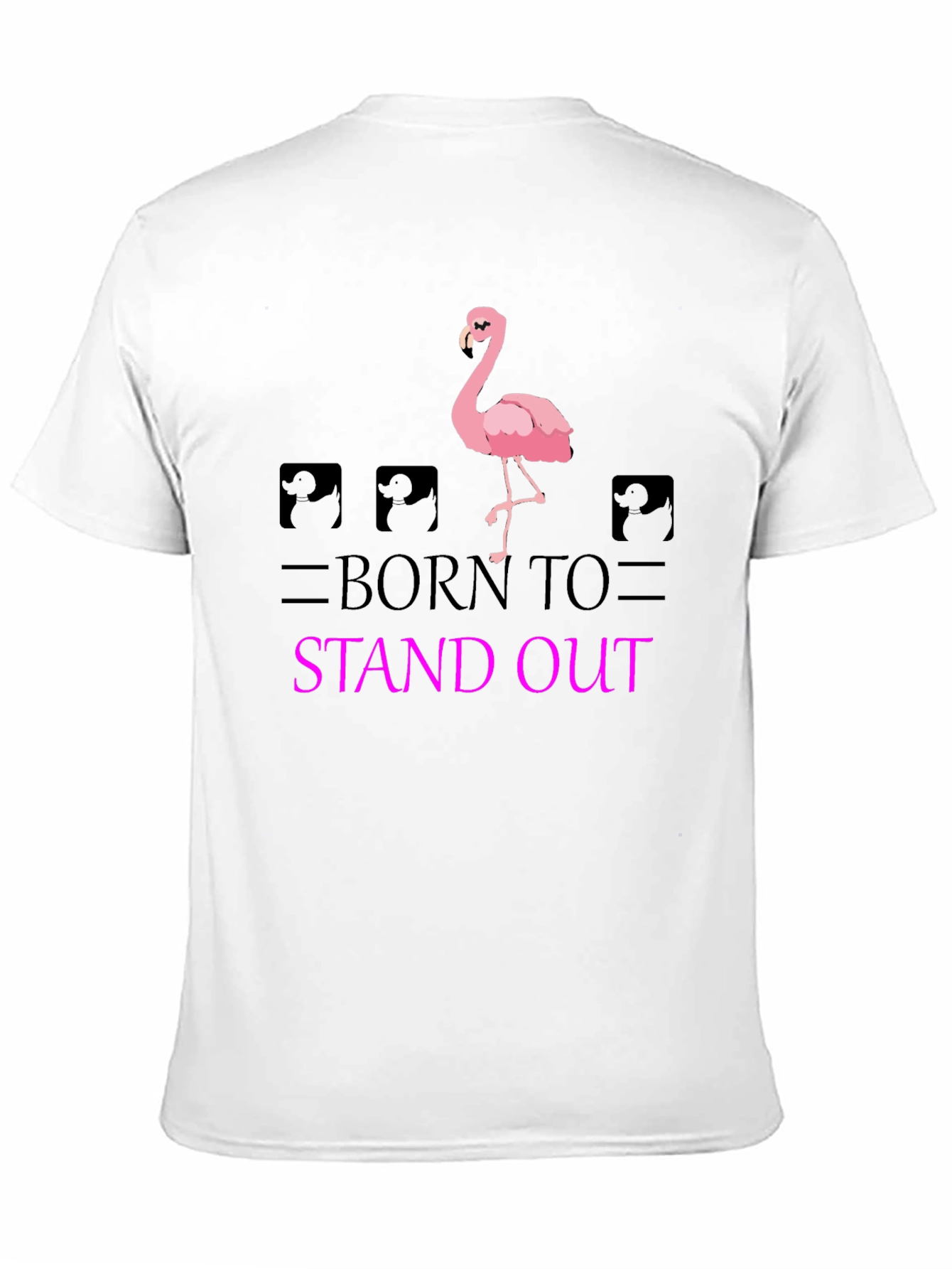 Black Born to Stand Out Flamingo T-Shirt - Black view 11