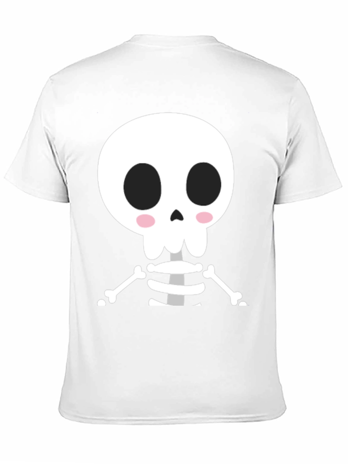 Black Cute Cartoon Skeleton Halloween T-Shirt view 11