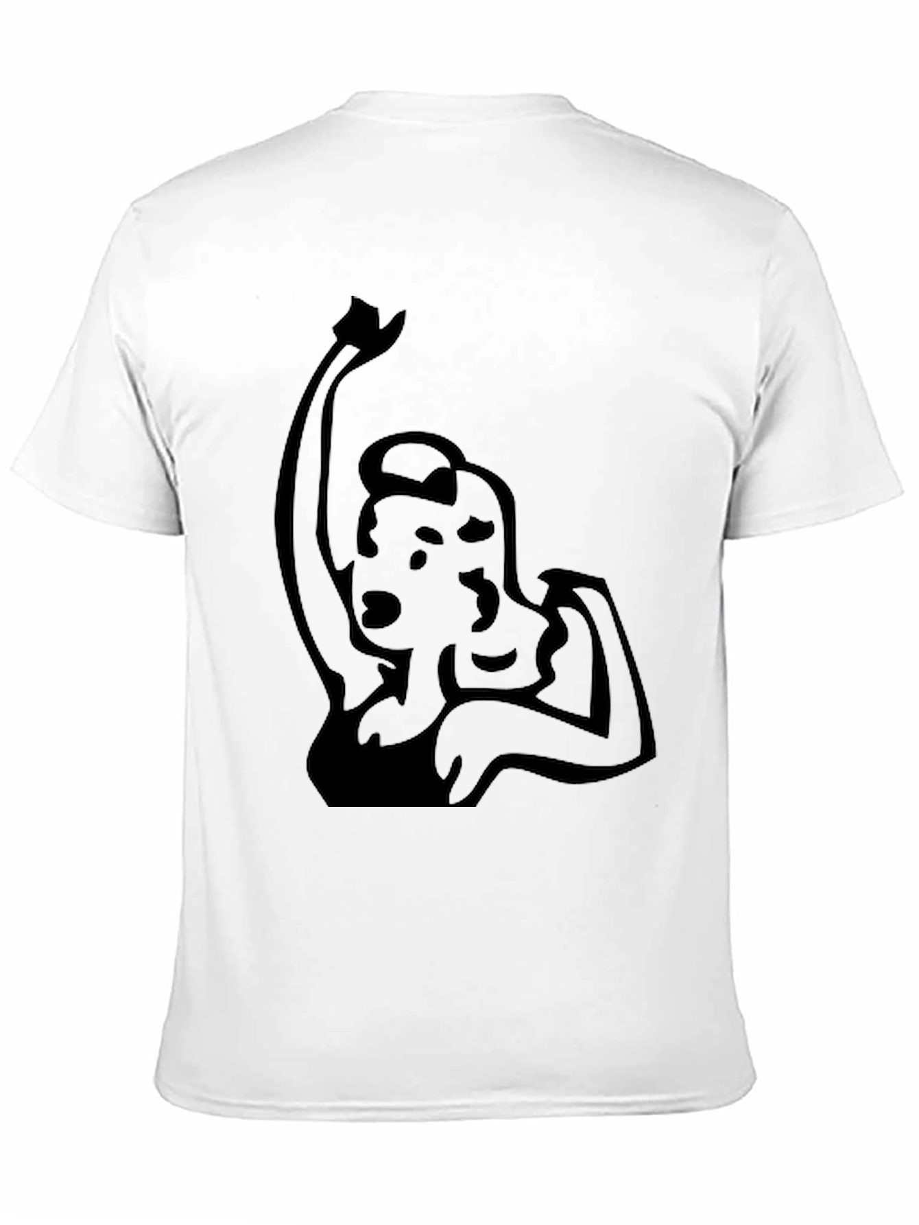 Black Retro Woman Graphic Black Tee view 11