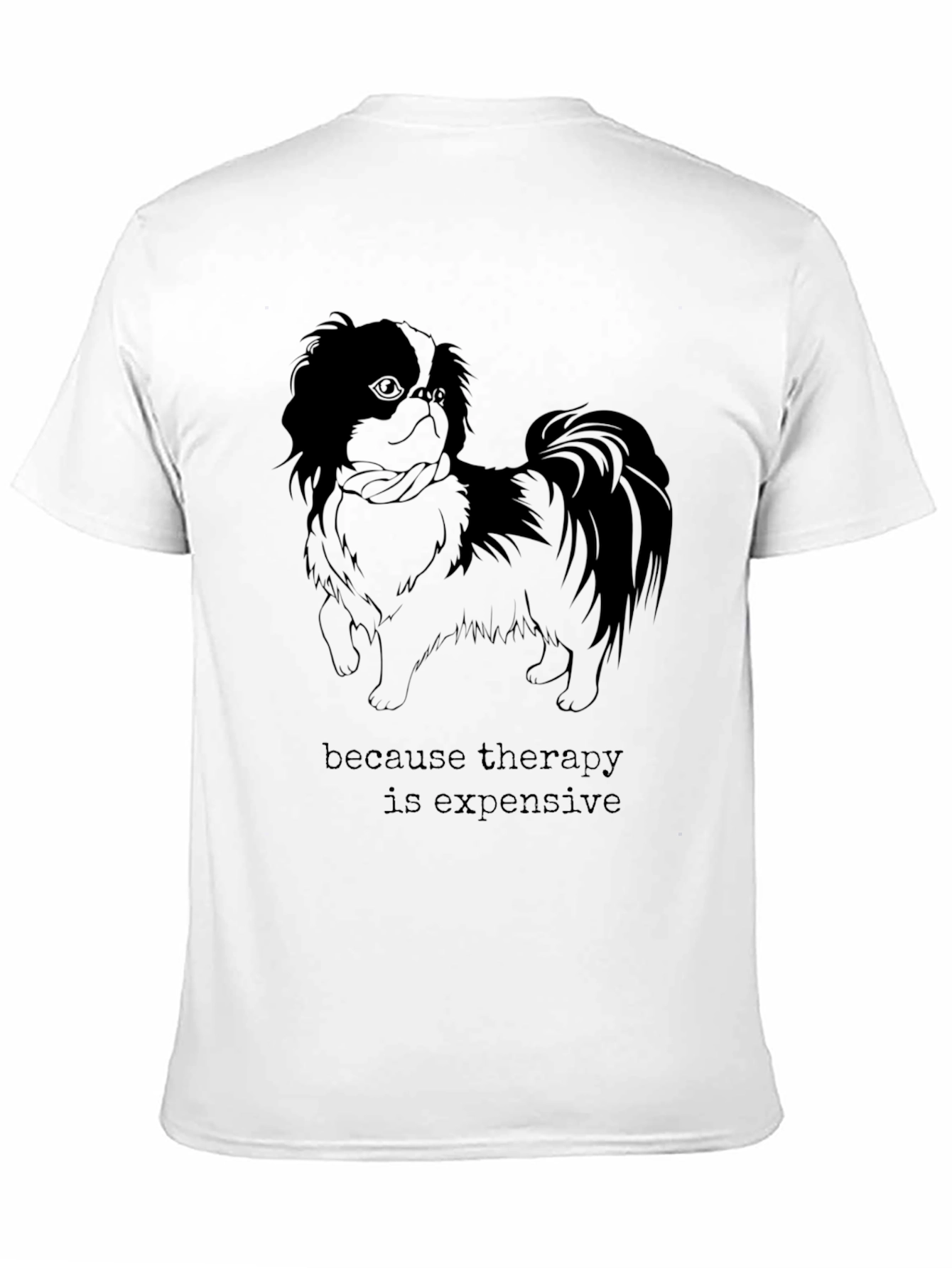 Black Therapy is Expensive Dog Graphic T-Shirt view 11