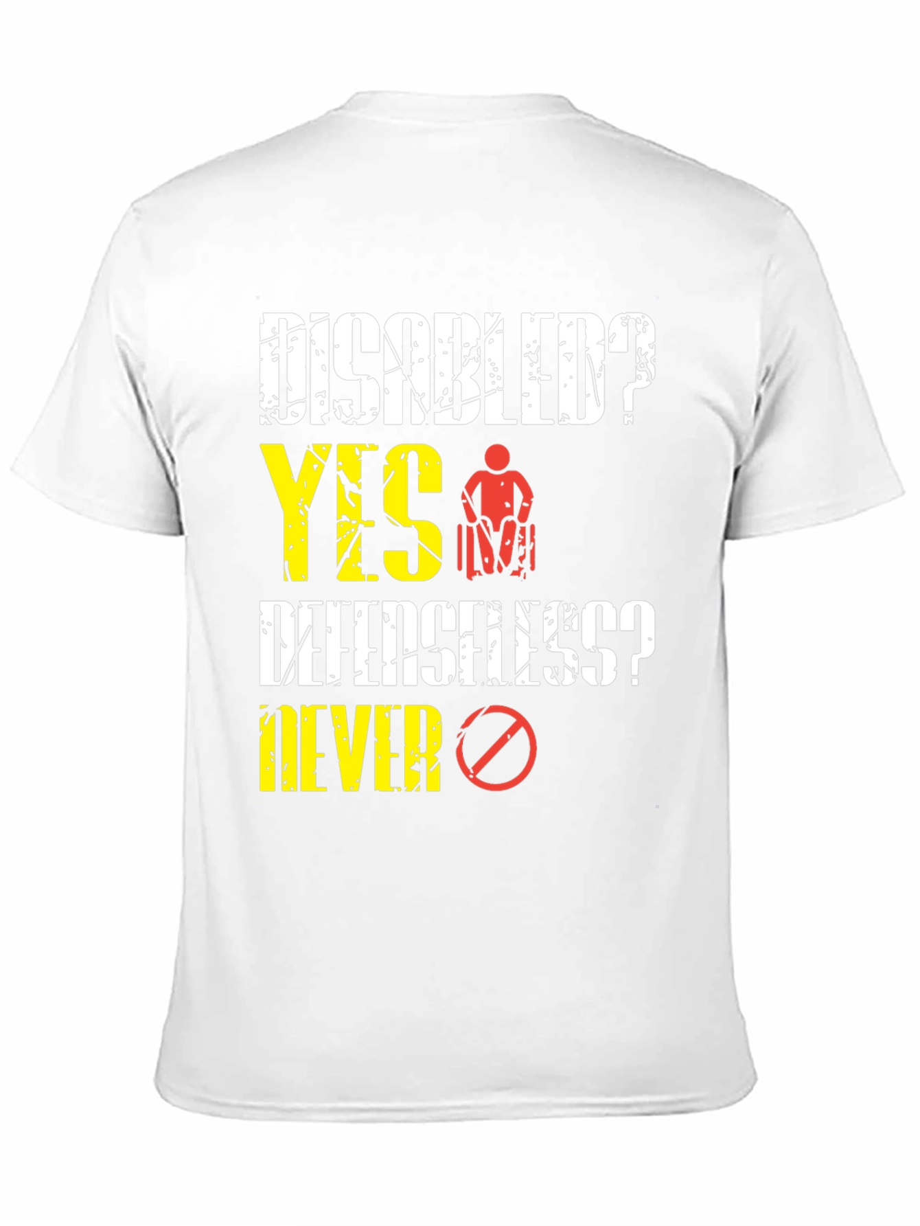 Black Disabled? Yes! T-Shirt: Defenseless? Never! view 11