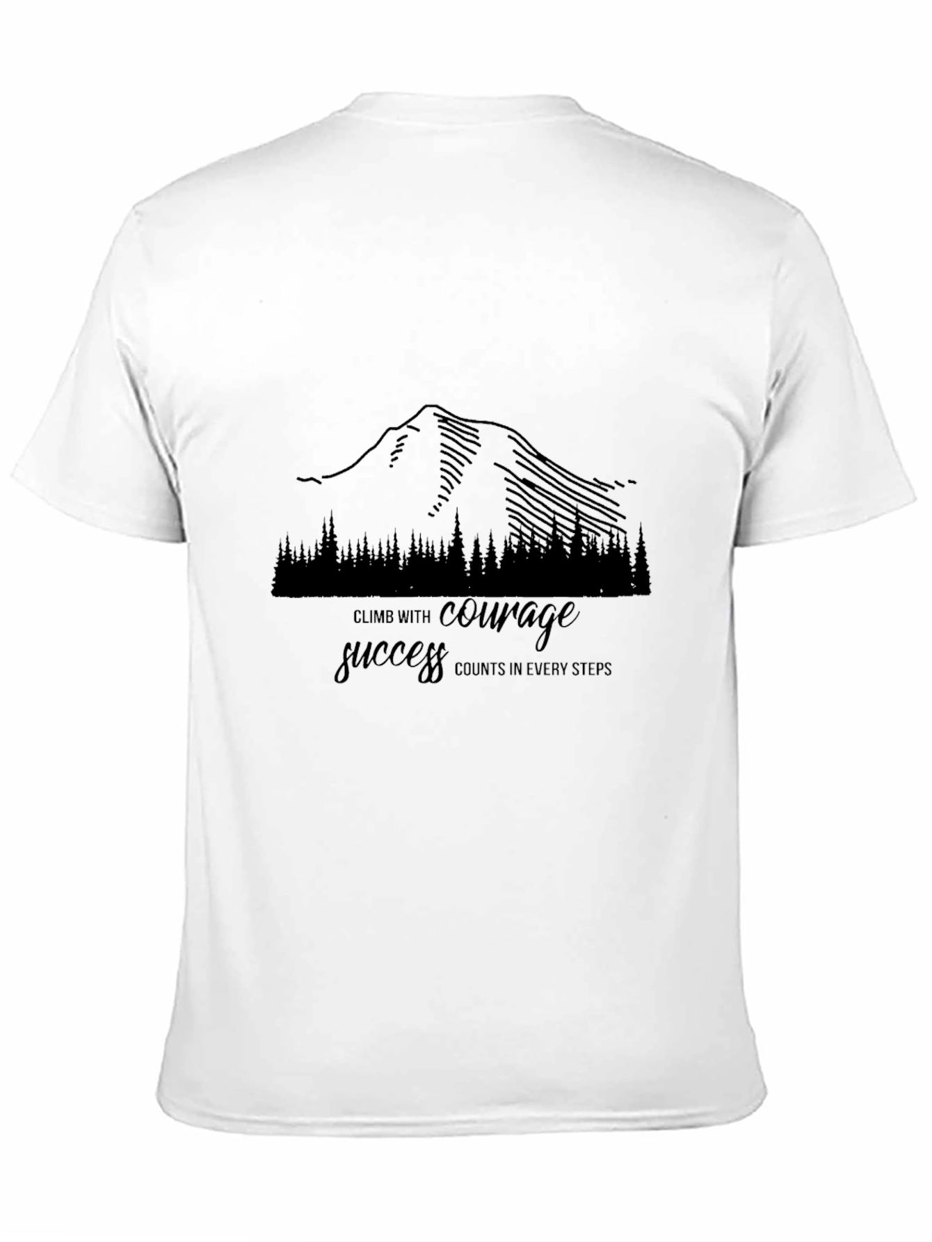 Black Climb With Courage T-Shirt view 11
