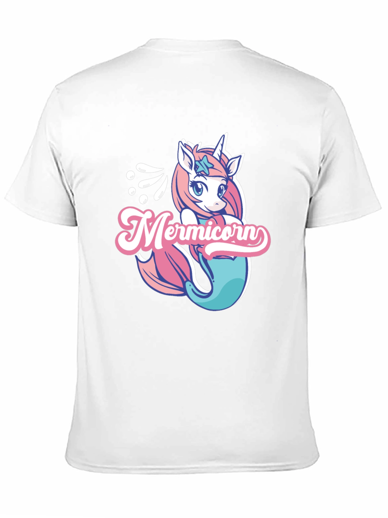 Black Mermicorn Black T-Shirt view 11