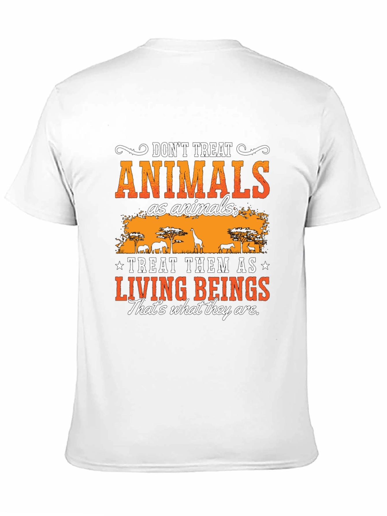 Black Don't Treat Animals T-Shirt view 11