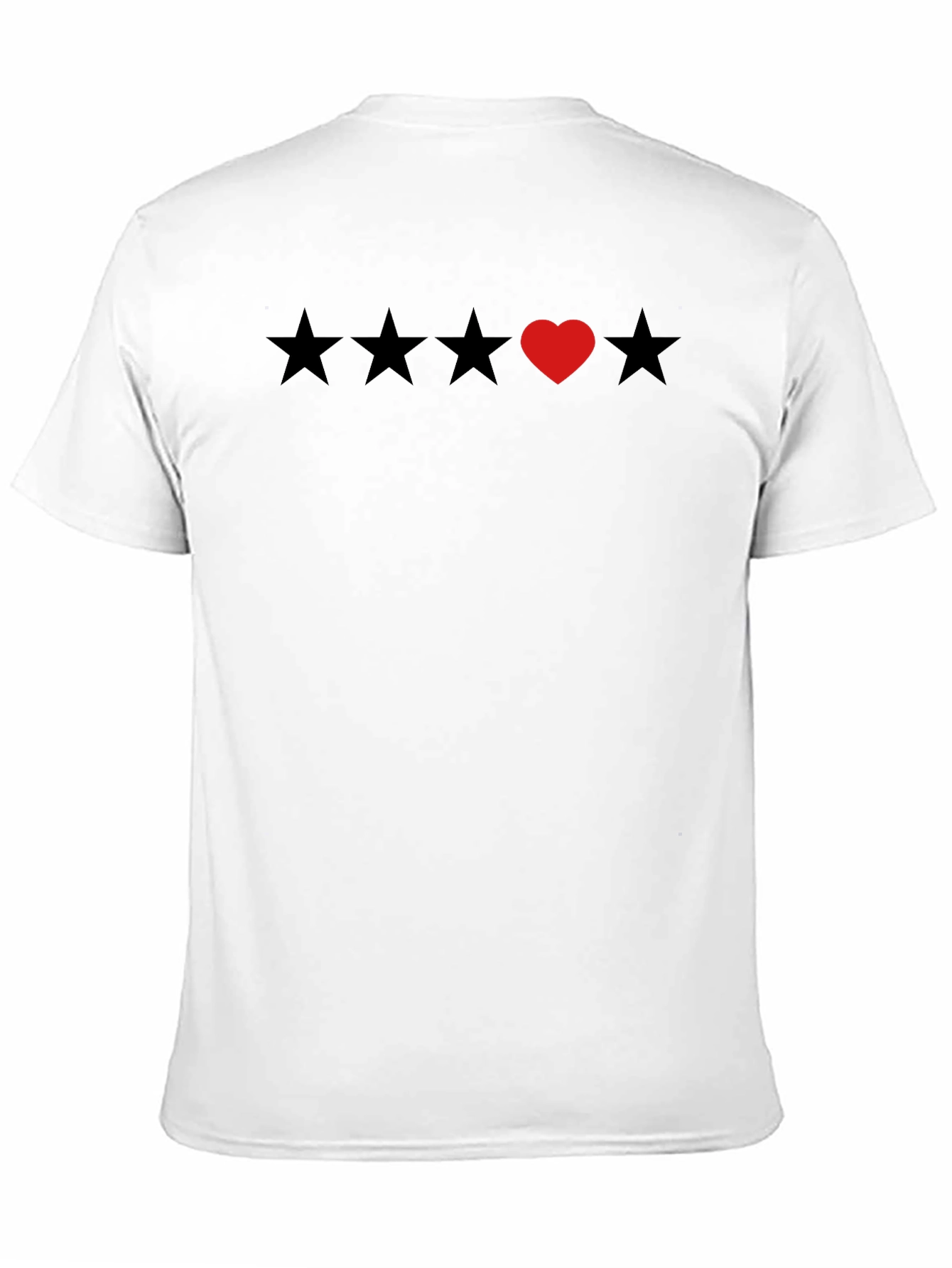 Black Heart Star Rating T-Shirt - Soft Cotton Tee view 11