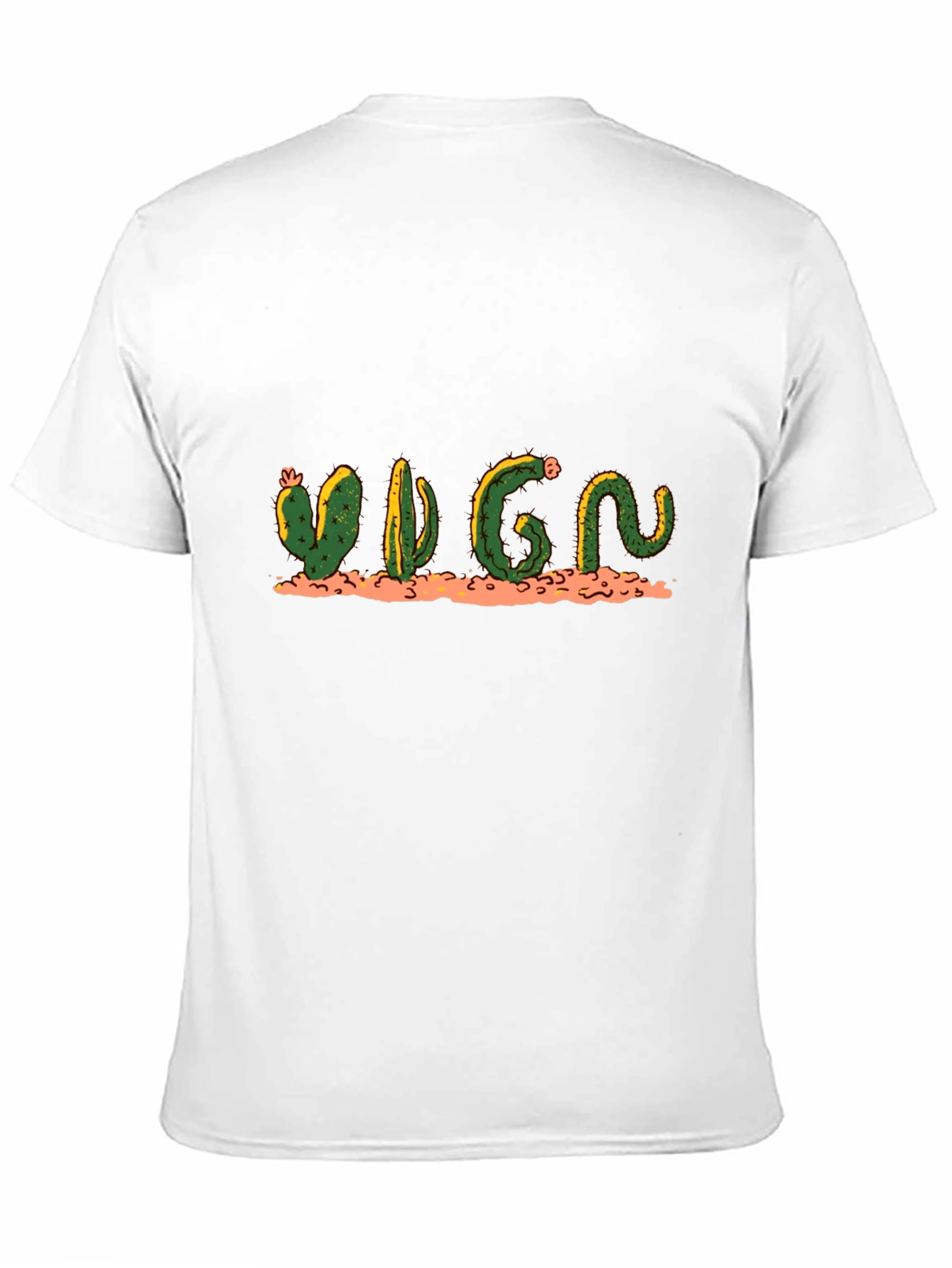 Black Cactus Word Art Black T-Shirt view 11