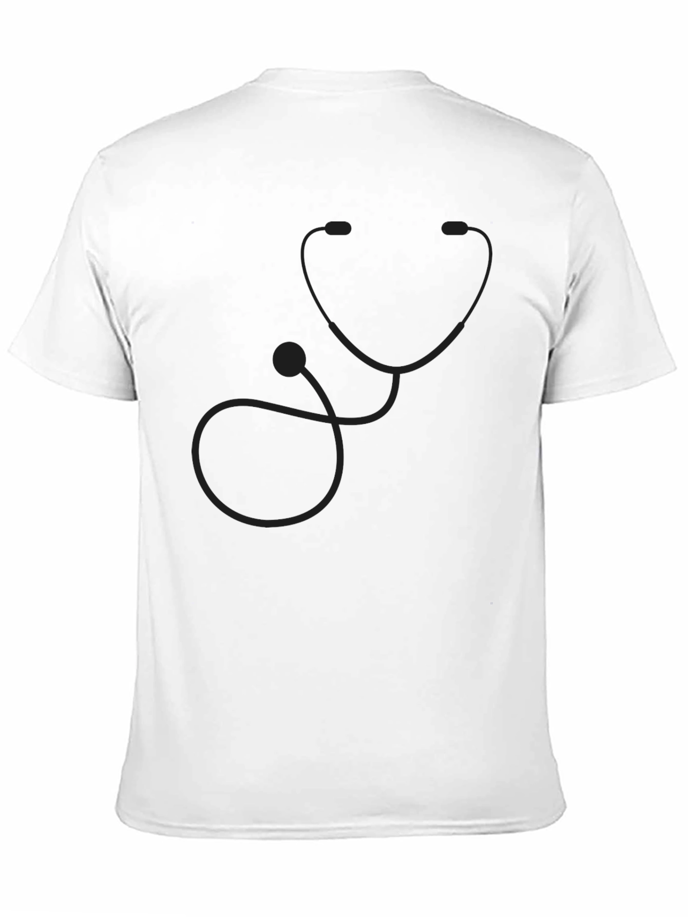 Black Black Stethoscope T-Shirt - Medical Professional Apparel view 11